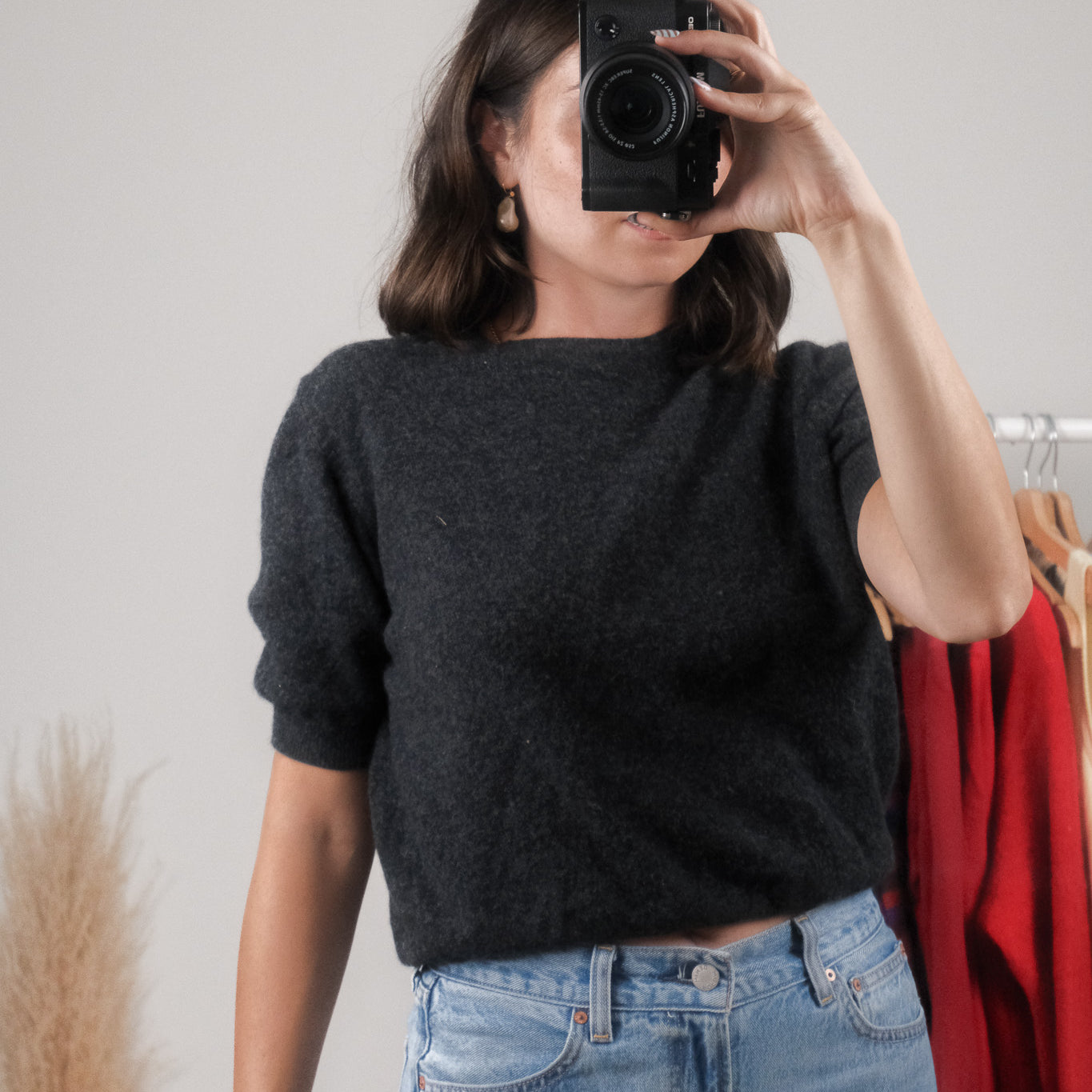 Made in Italy x Vintage x Wool/Angora Short-Sleeve Knit (S/M)