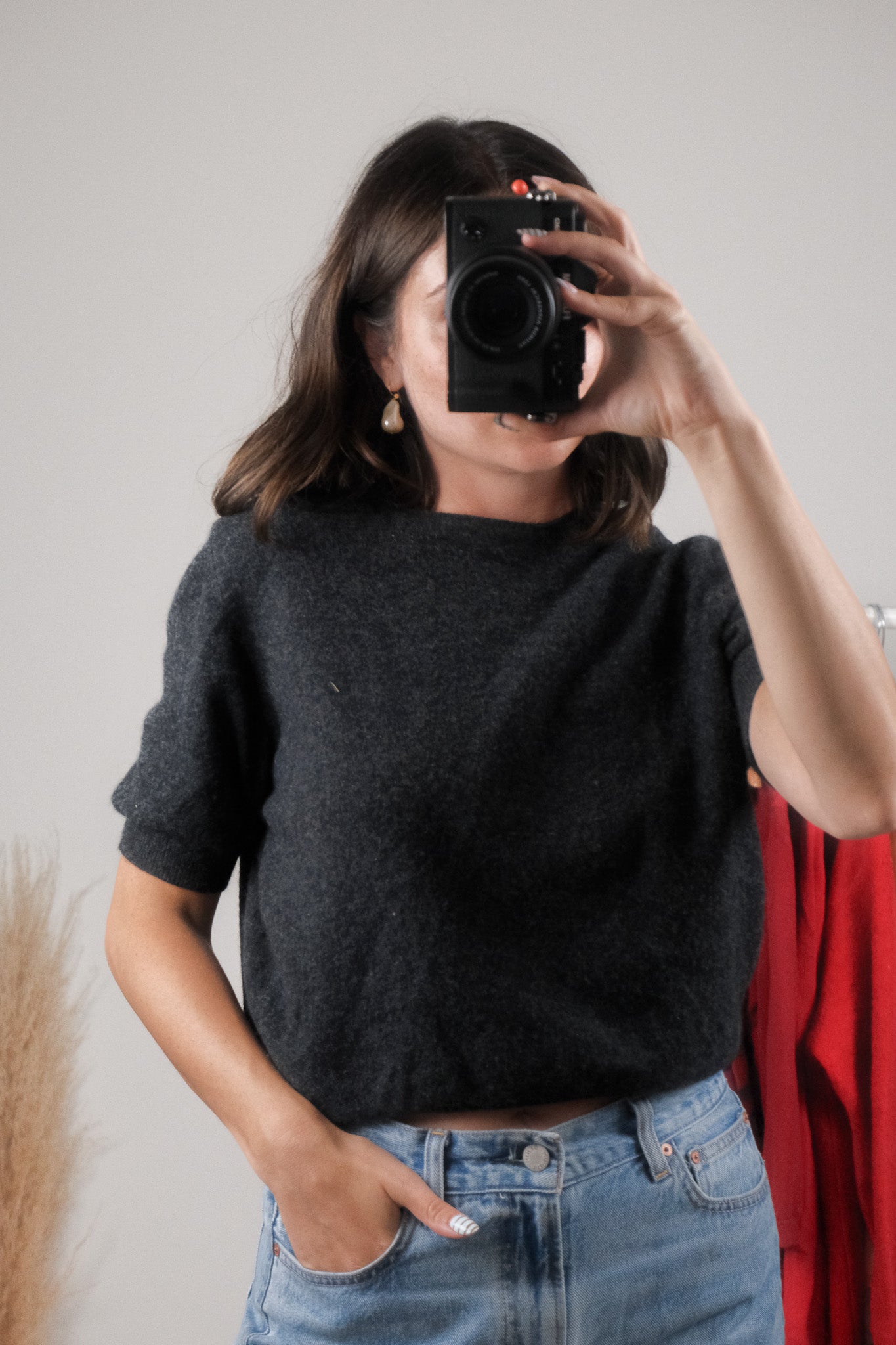Made in Italy x Vintage x Wool/Angora Short-Sleeve Knit (S/M)