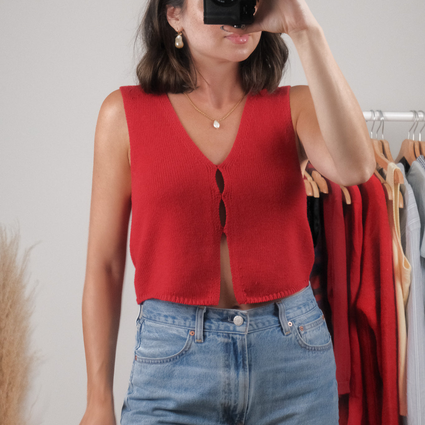 Aritzia x Cotton/Wool Knit Vest (S)
