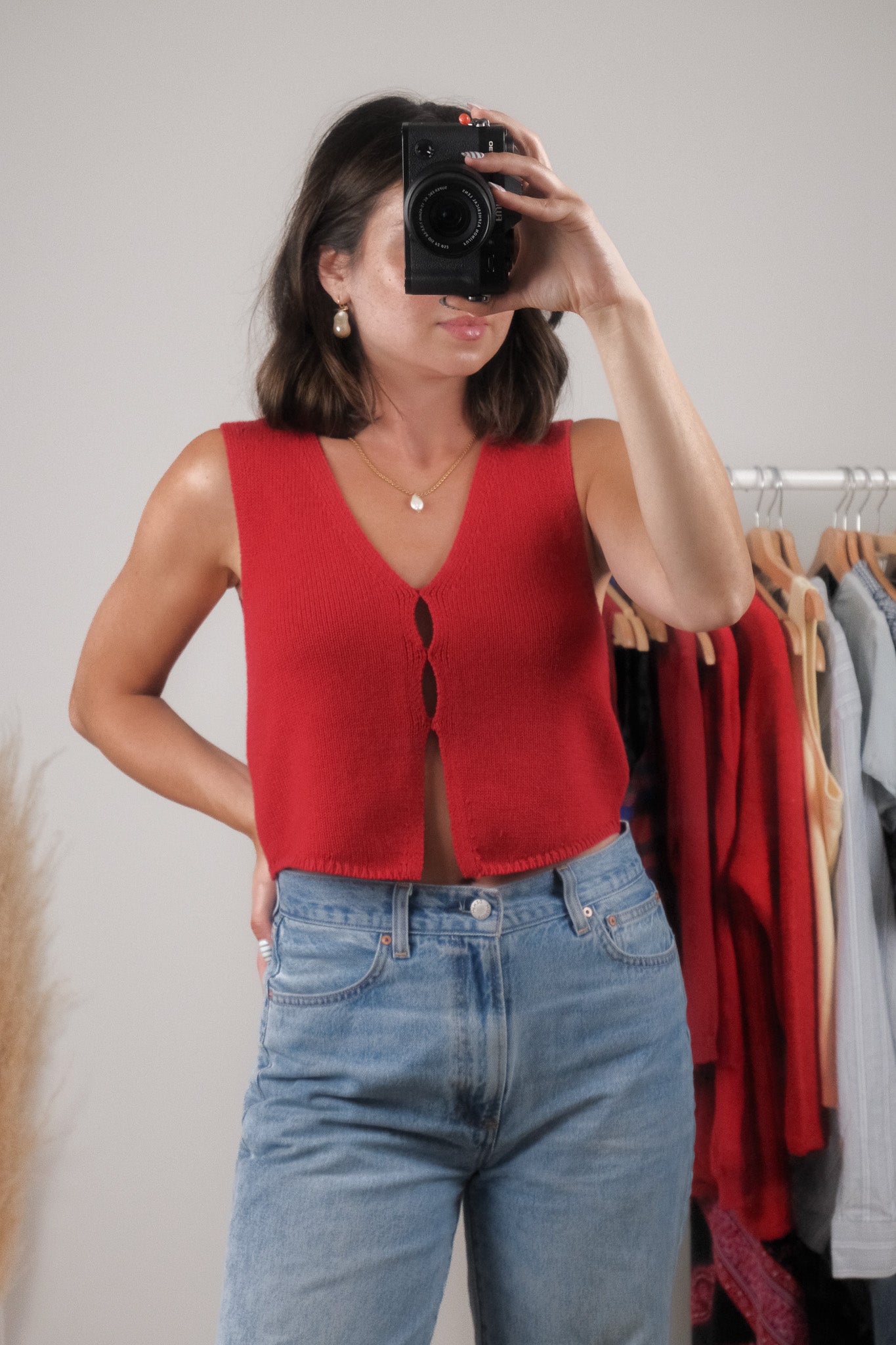 Aritzia x Cotton/Wool Knit Vest (S)