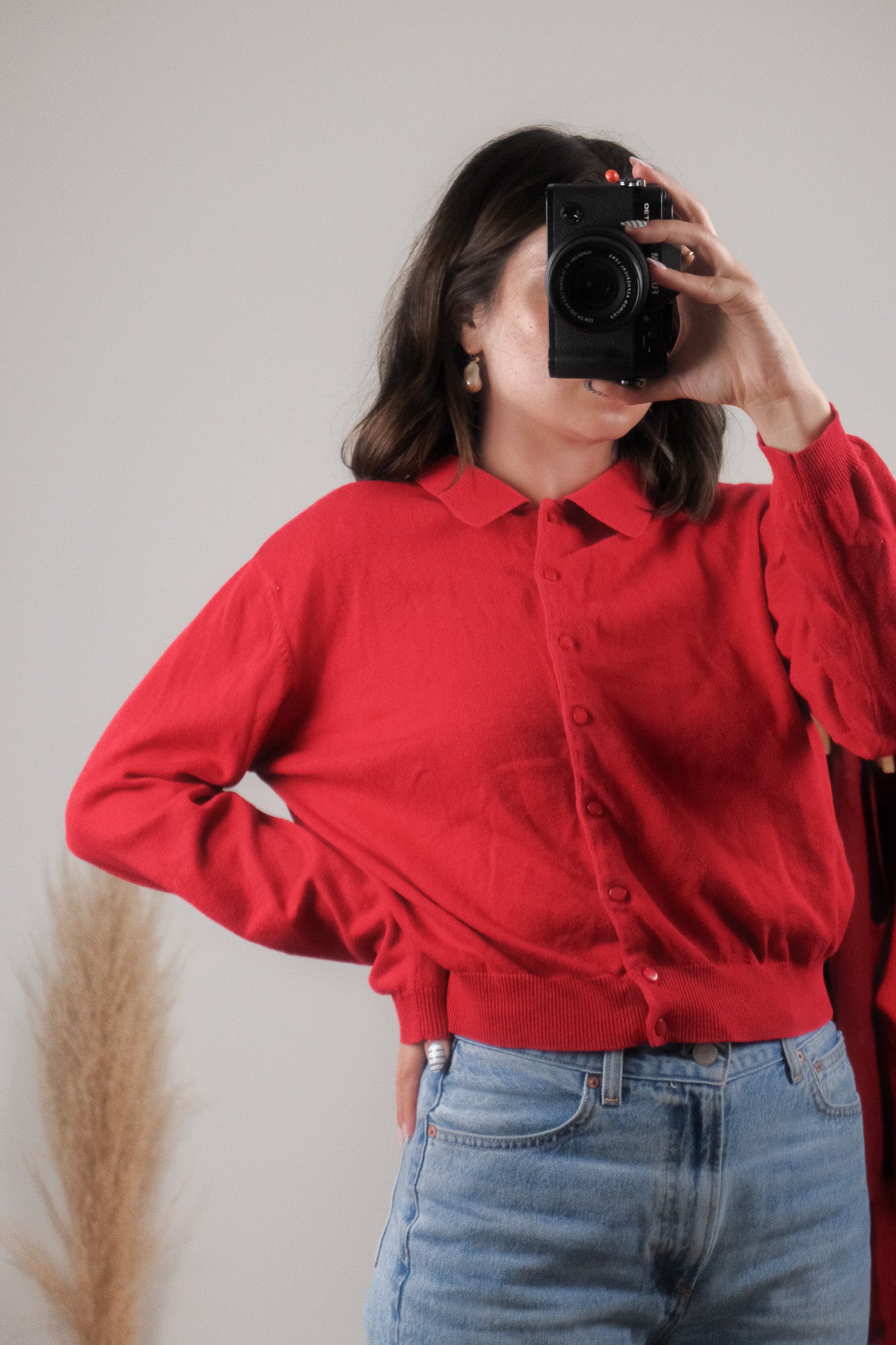 Vintage x Cotton Collared Cardigan (M/L)