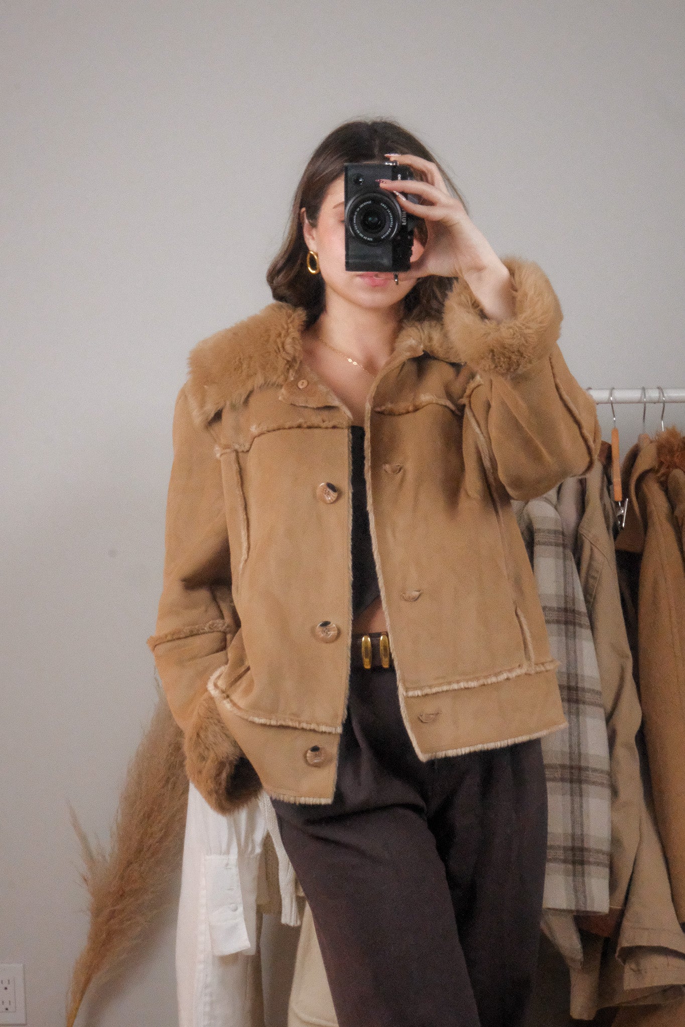 Vintage x Faux Fur/Faux Suede Penny Lane Jacket (L)