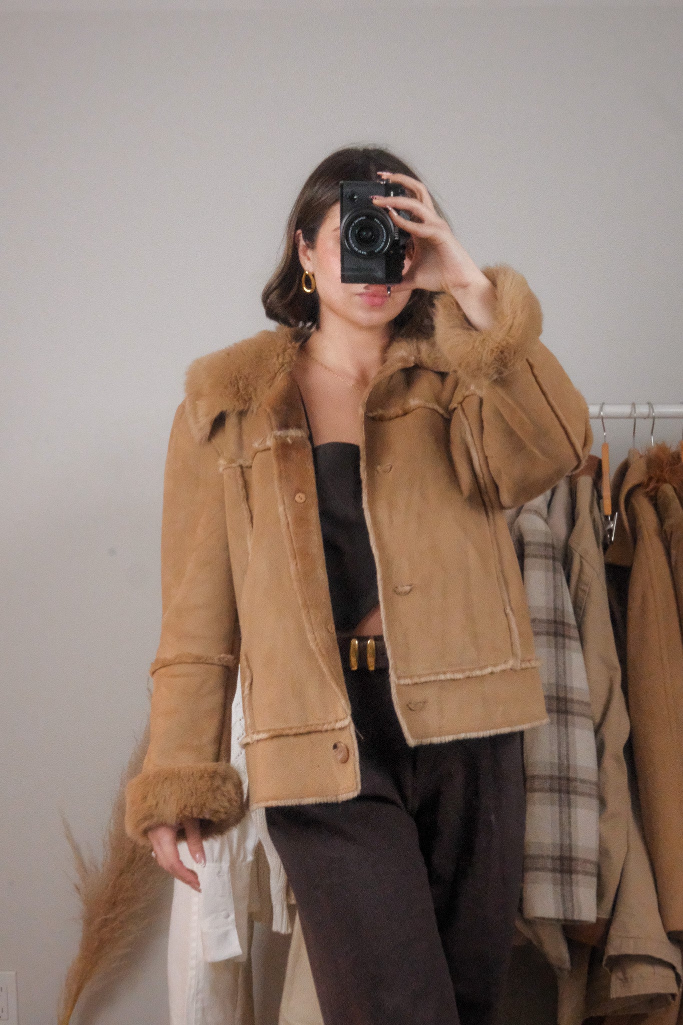 Vintage x Faux Fur/Faux Suede Penny Lane Jacket (L)