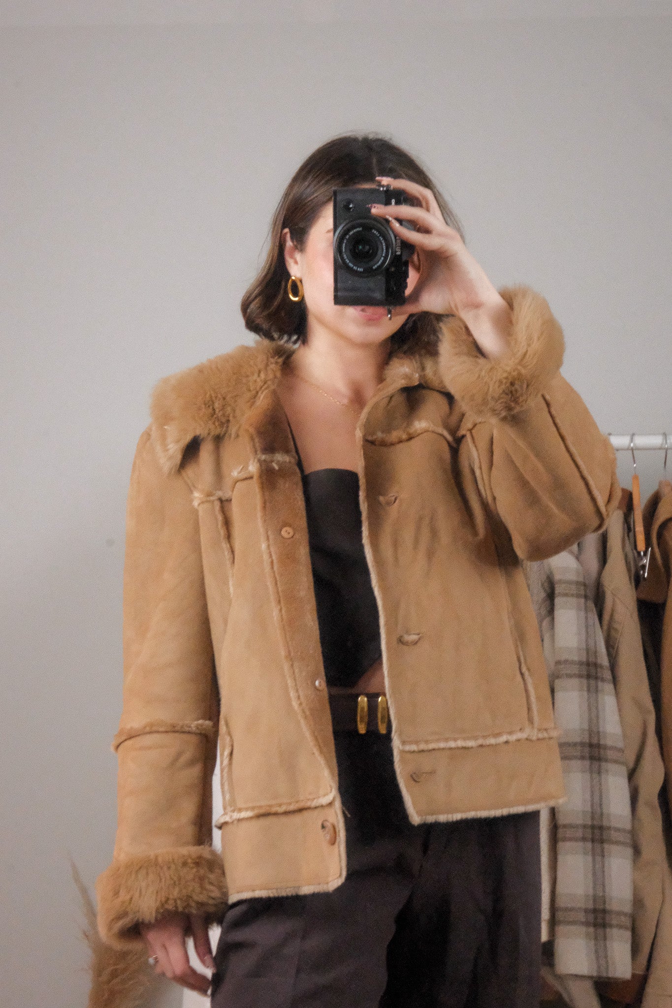 Vintage x Faux Fur/Faux Suede Penny Lane Jacket (L)