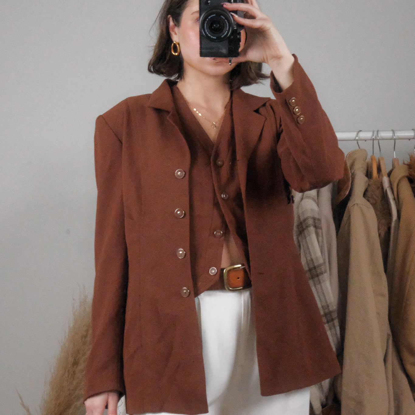 Made in USA x Vintage x Vest + Blazer Set (S)