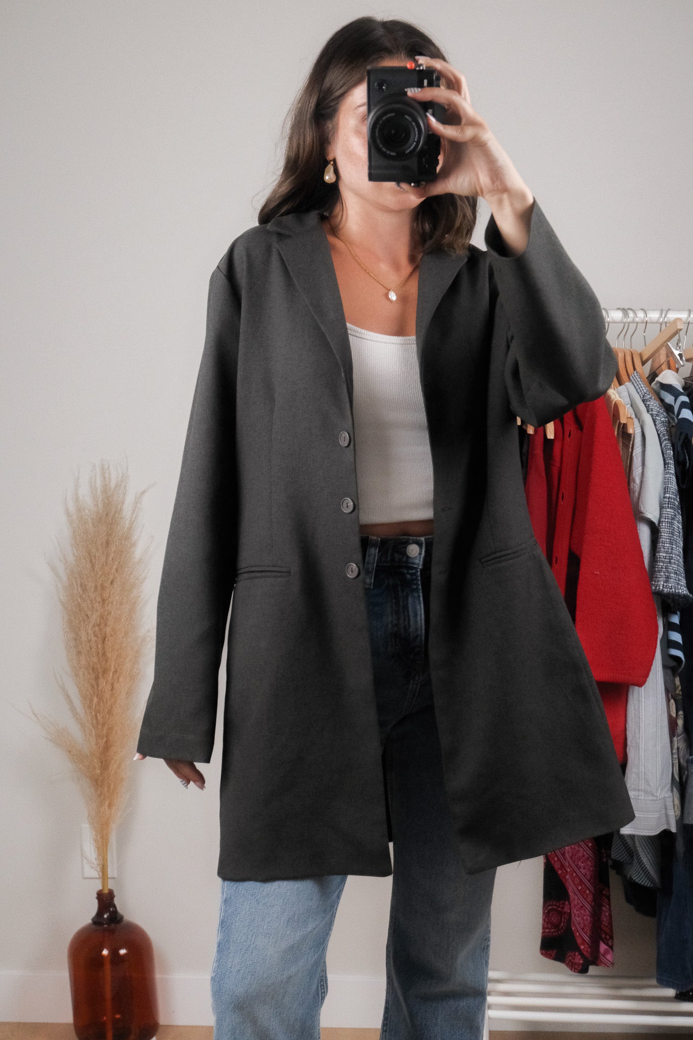 Made in Canada x Vintage x Long Blazer (L)