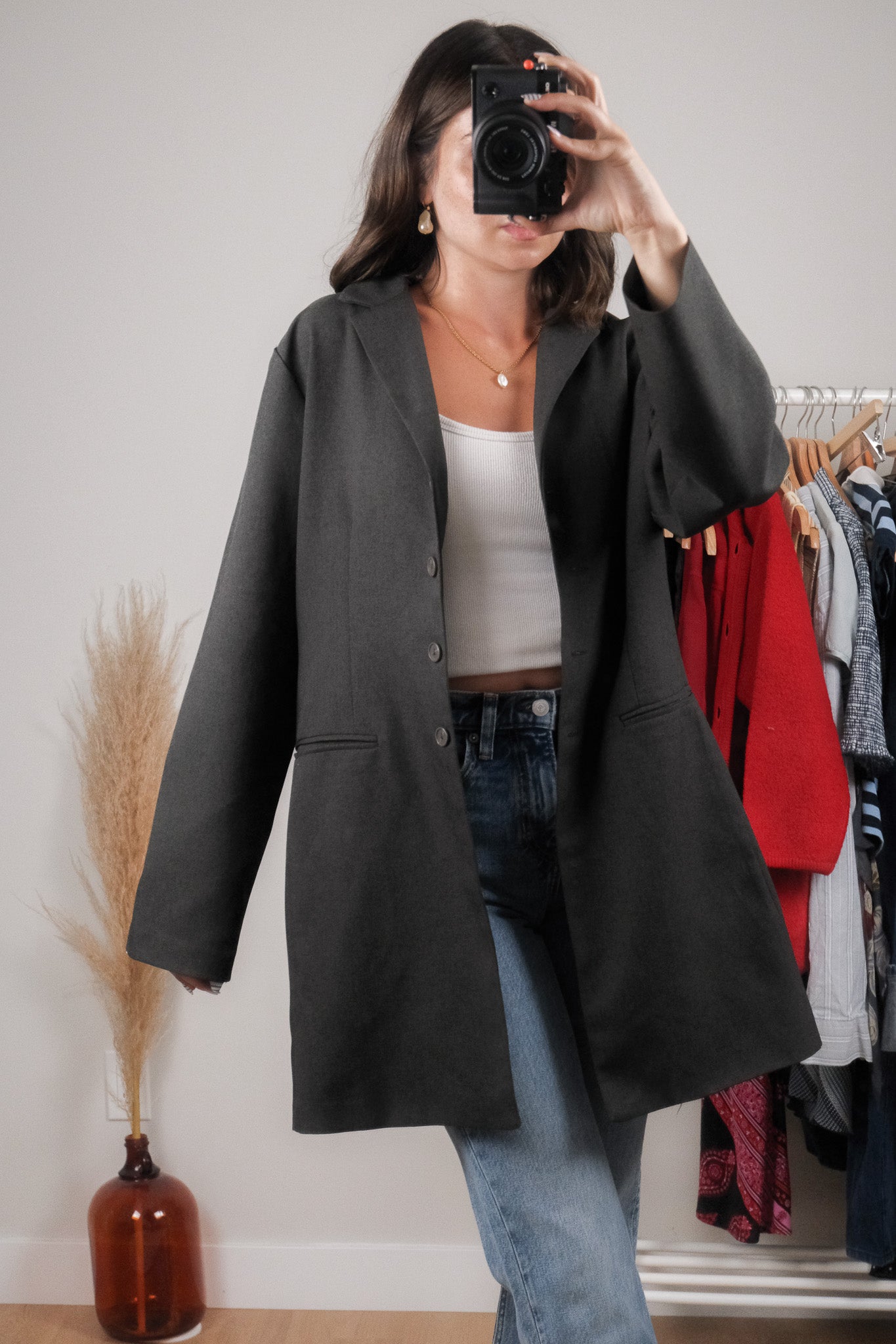 Made in Canada x Vintage x Long Blazer (L)