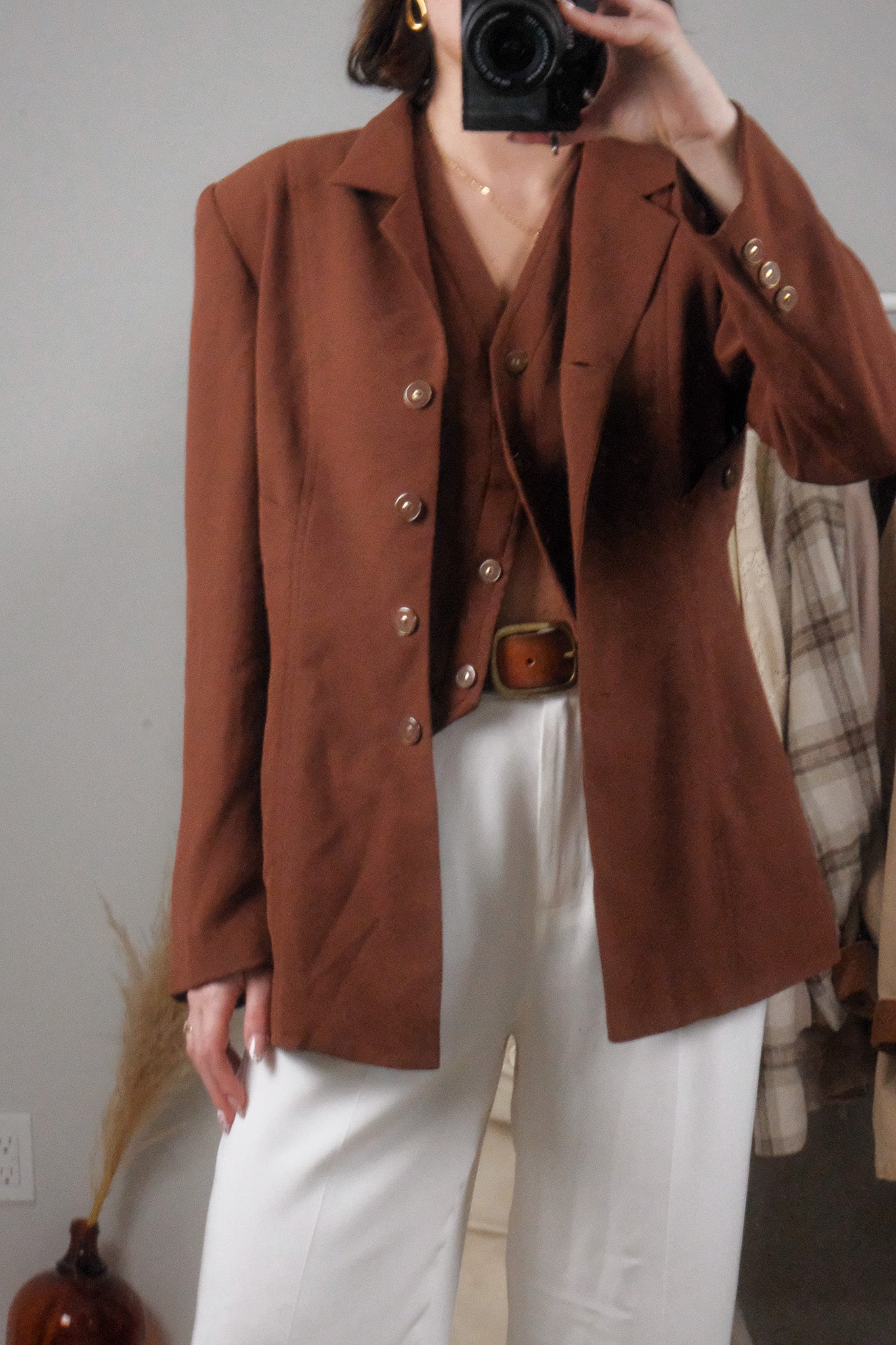 Made in USA x Vintage x Vest + Blazer Set (S)