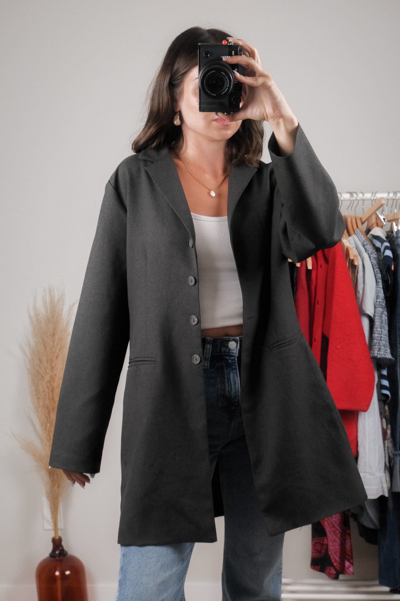 Made in Canada x Vintage x Long Blazer (L)