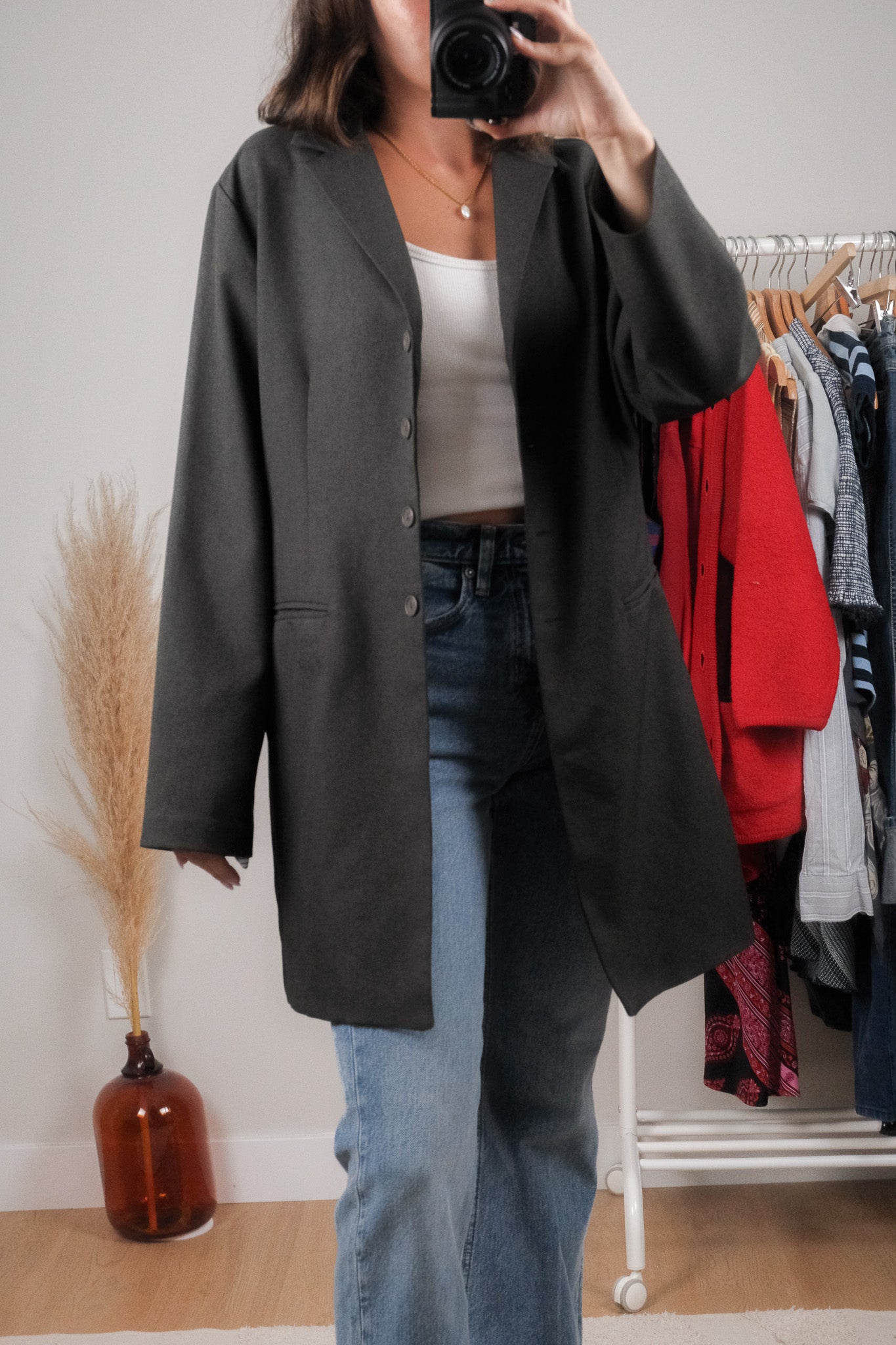 Made in Canada x Vintage x Long Blazer (L)
