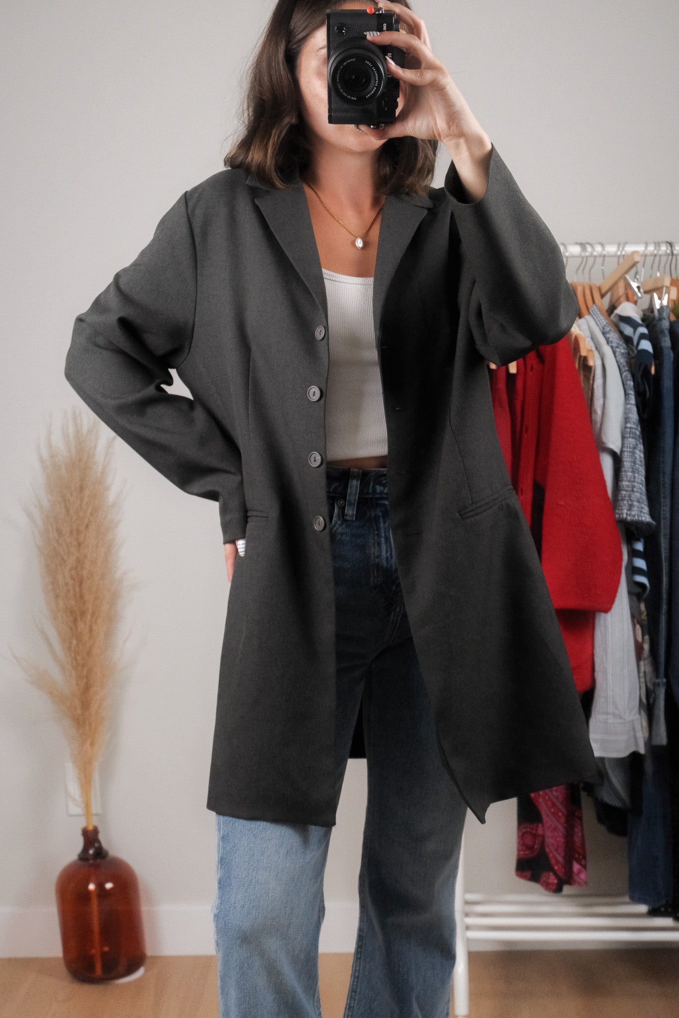 Made in Canada x Vintage x Long Blazer (L)