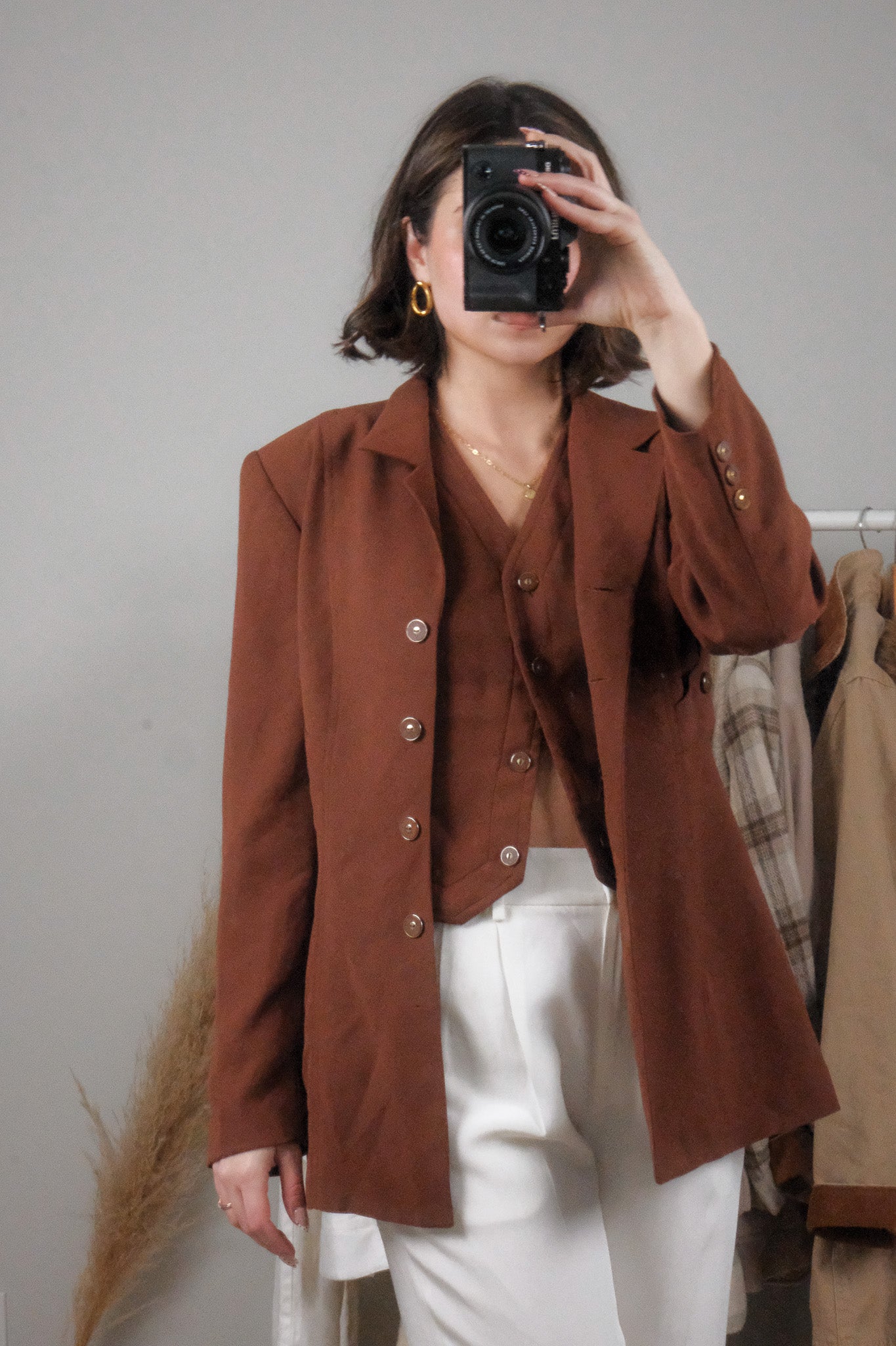 Made in USA x Vintage x Vest + Blazer Set (S)