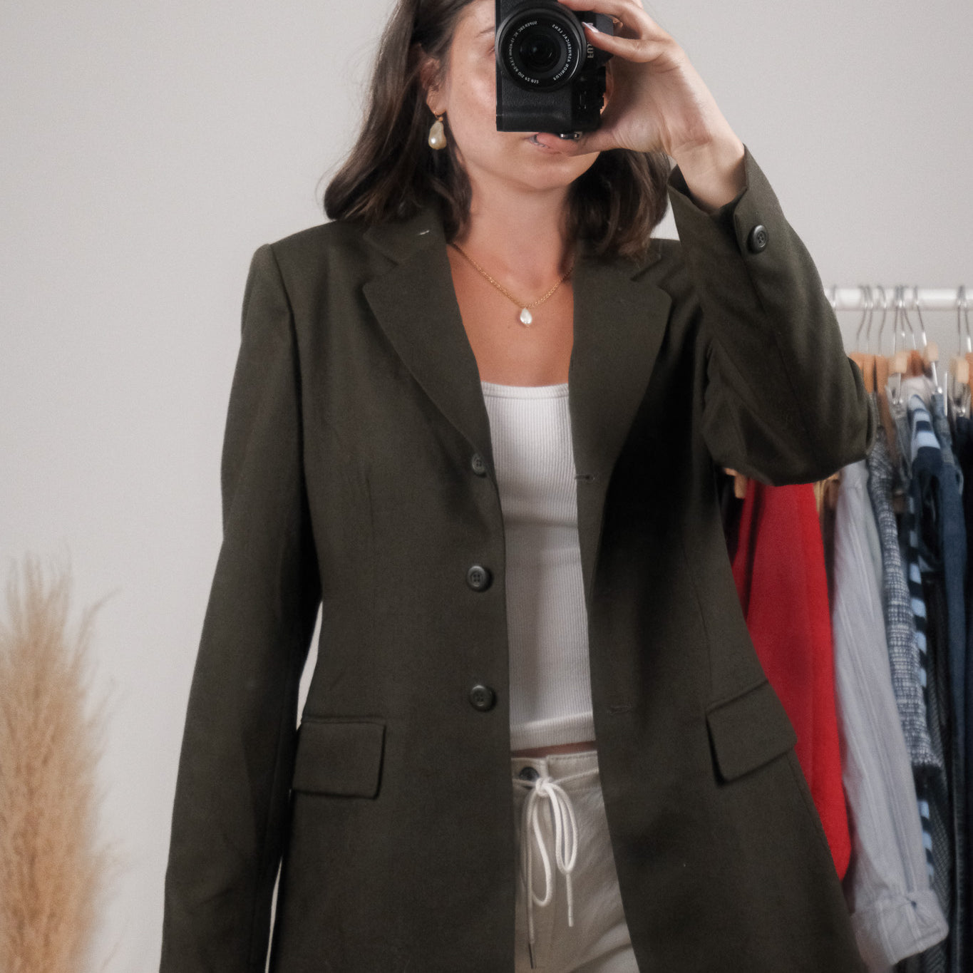 Made in Canada x Vintage x 100% Wool Structured Blazer (4/6)