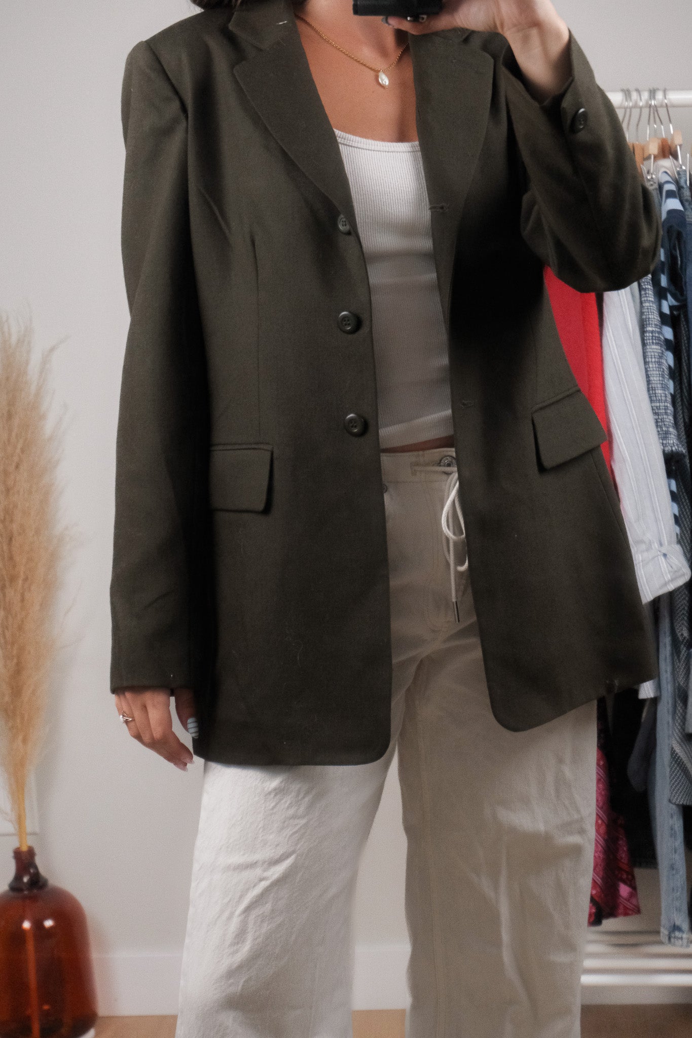 Made in Canada x Vintage x 100% Wool Structured Blazer (4/6)