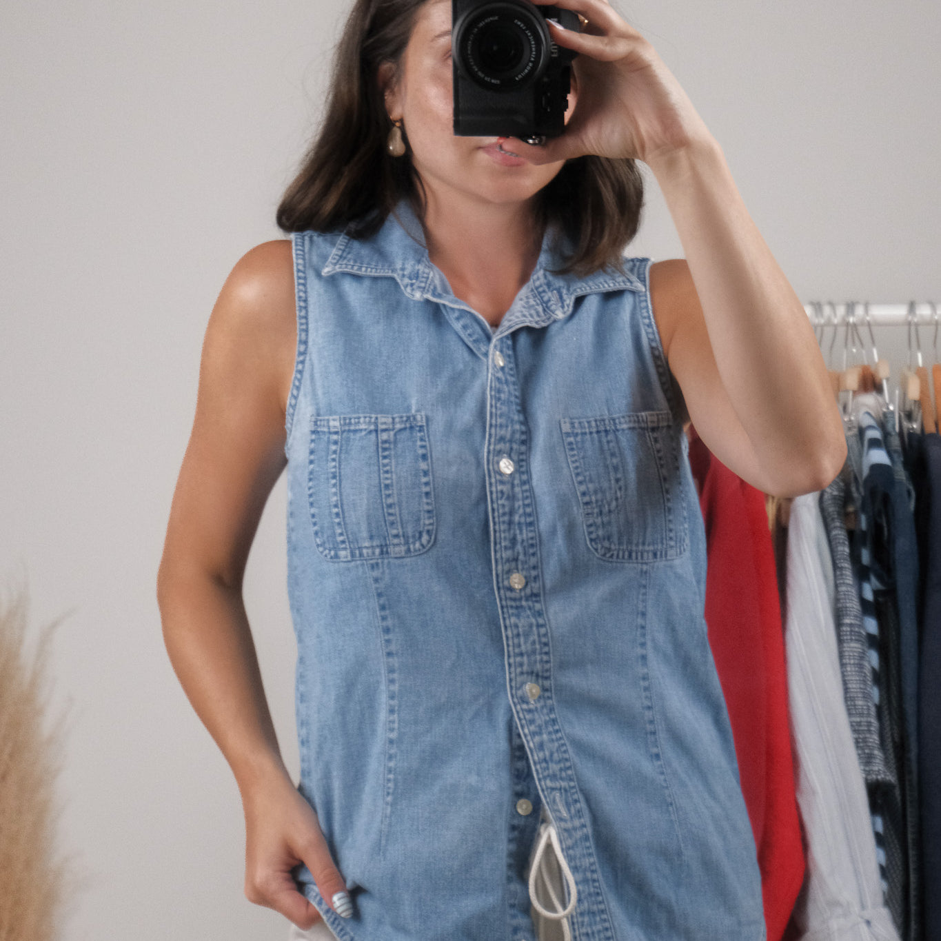 Vintage x Cotton Denim Vest (S)