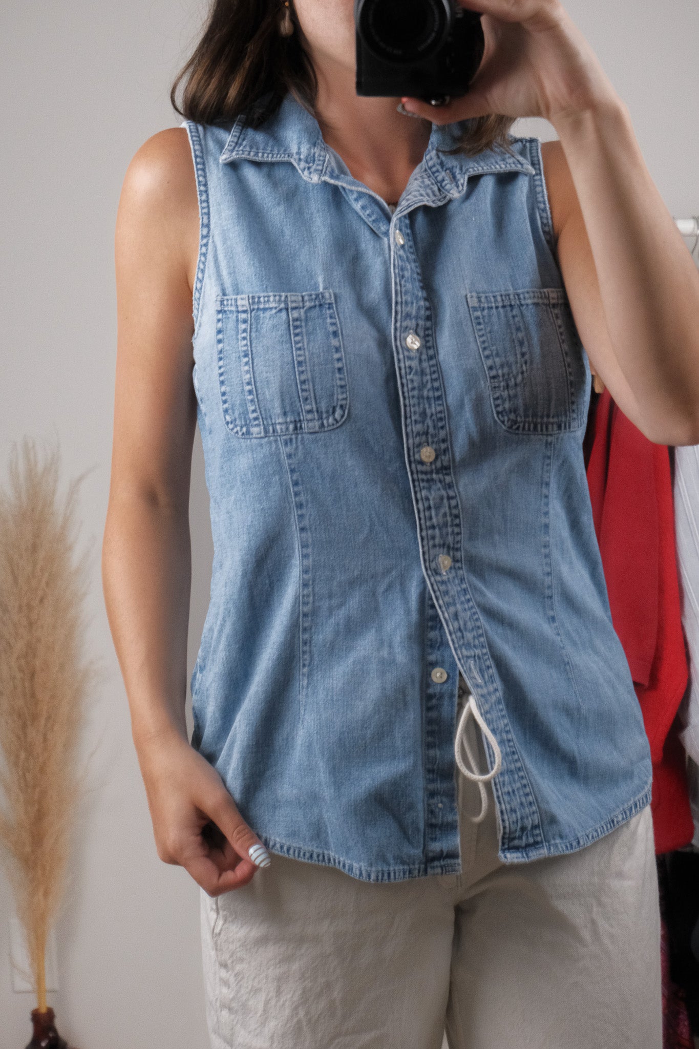 Vintage x Cotton Denim Vest (S)