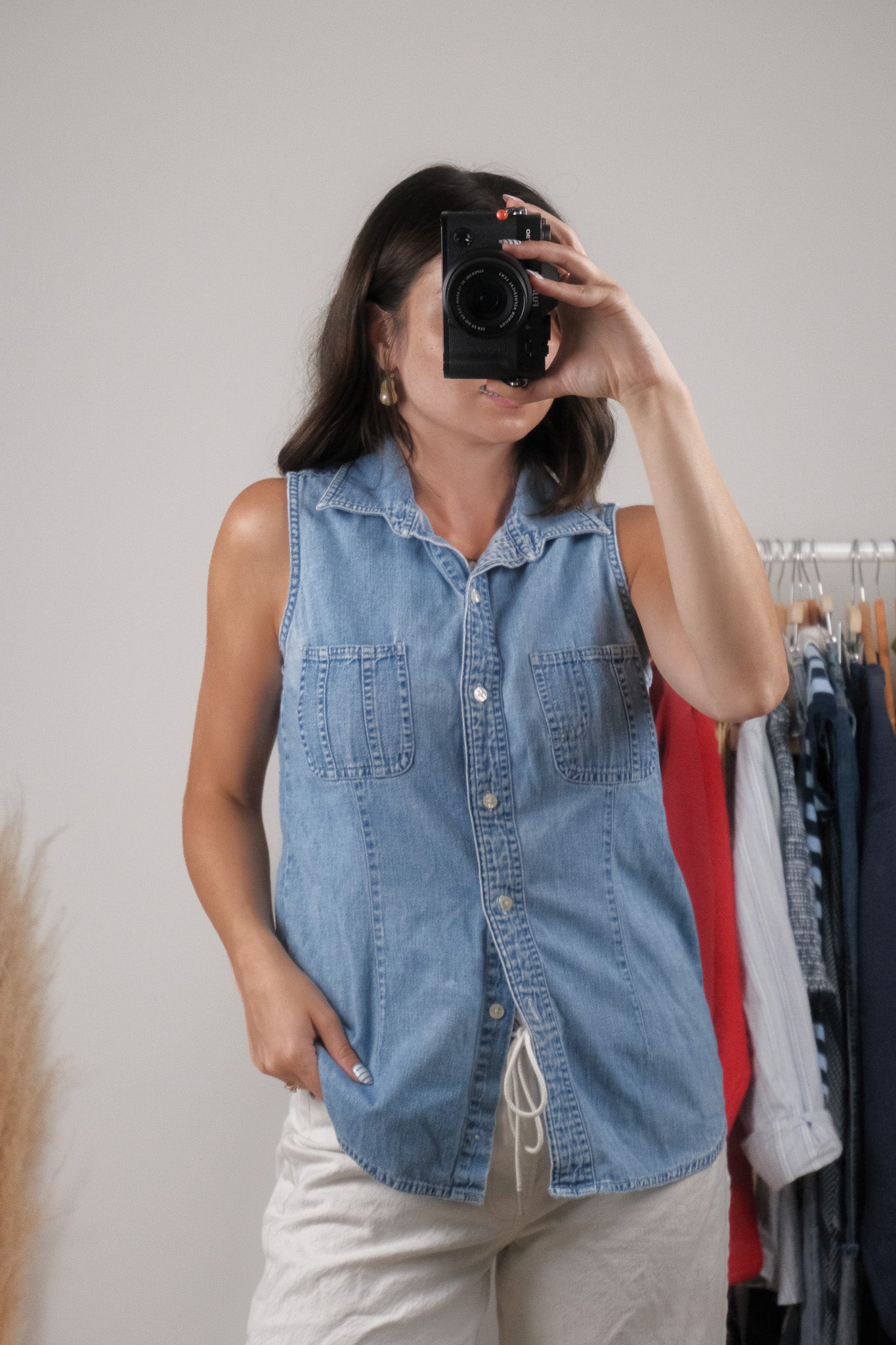 Vintage x Cotton Denim Vest (S)