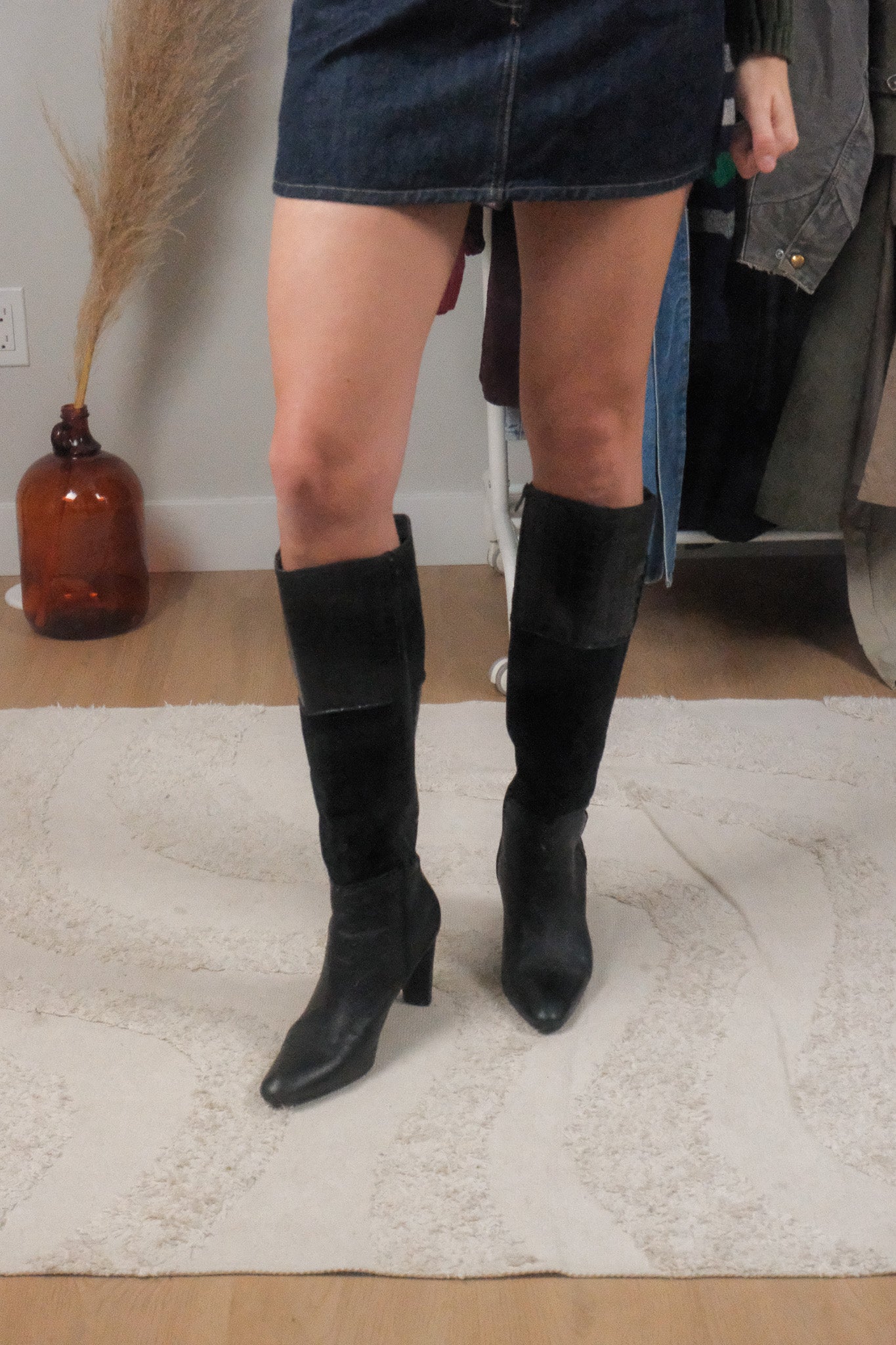 Vintage x Leather Patchwork Boots (8.5/9)