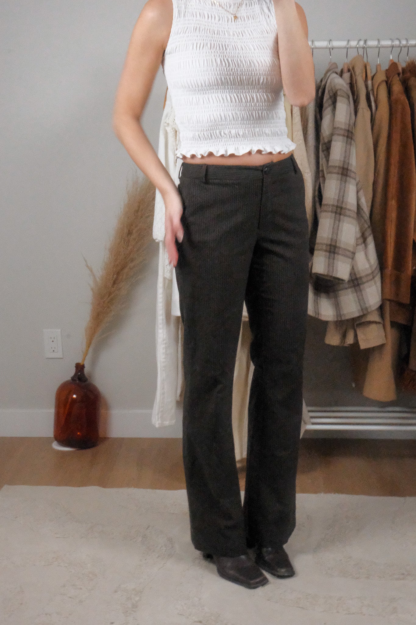 Vintage x Midrise Pinstriped Pants (2)