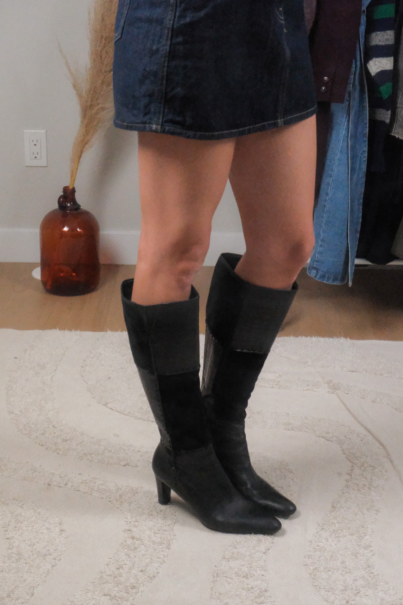Vintage x Leather Patchwork Boots (8.5/9)