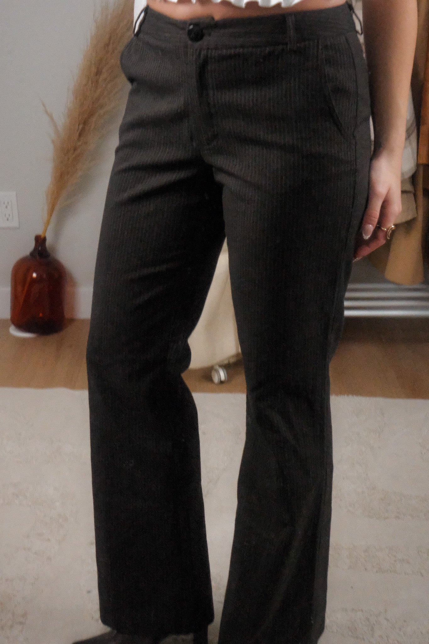 Vintage x Midrise Pinstriped Pants (2)