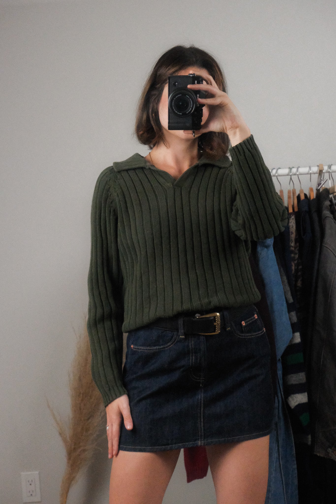 Vintage x Cotton Collared Knit (S/M)