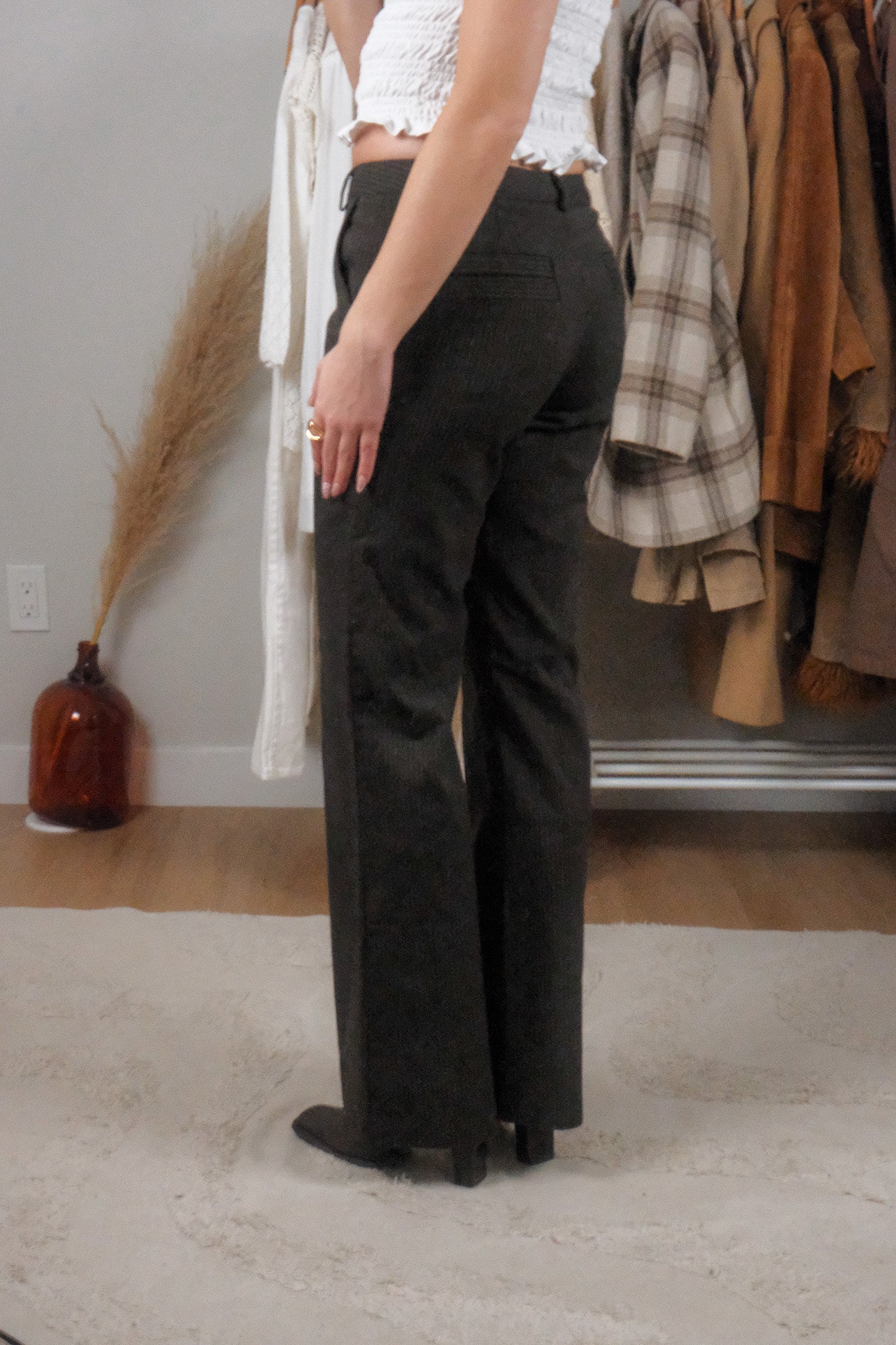 Vintage x Midrise Pinstriped Pants (2)