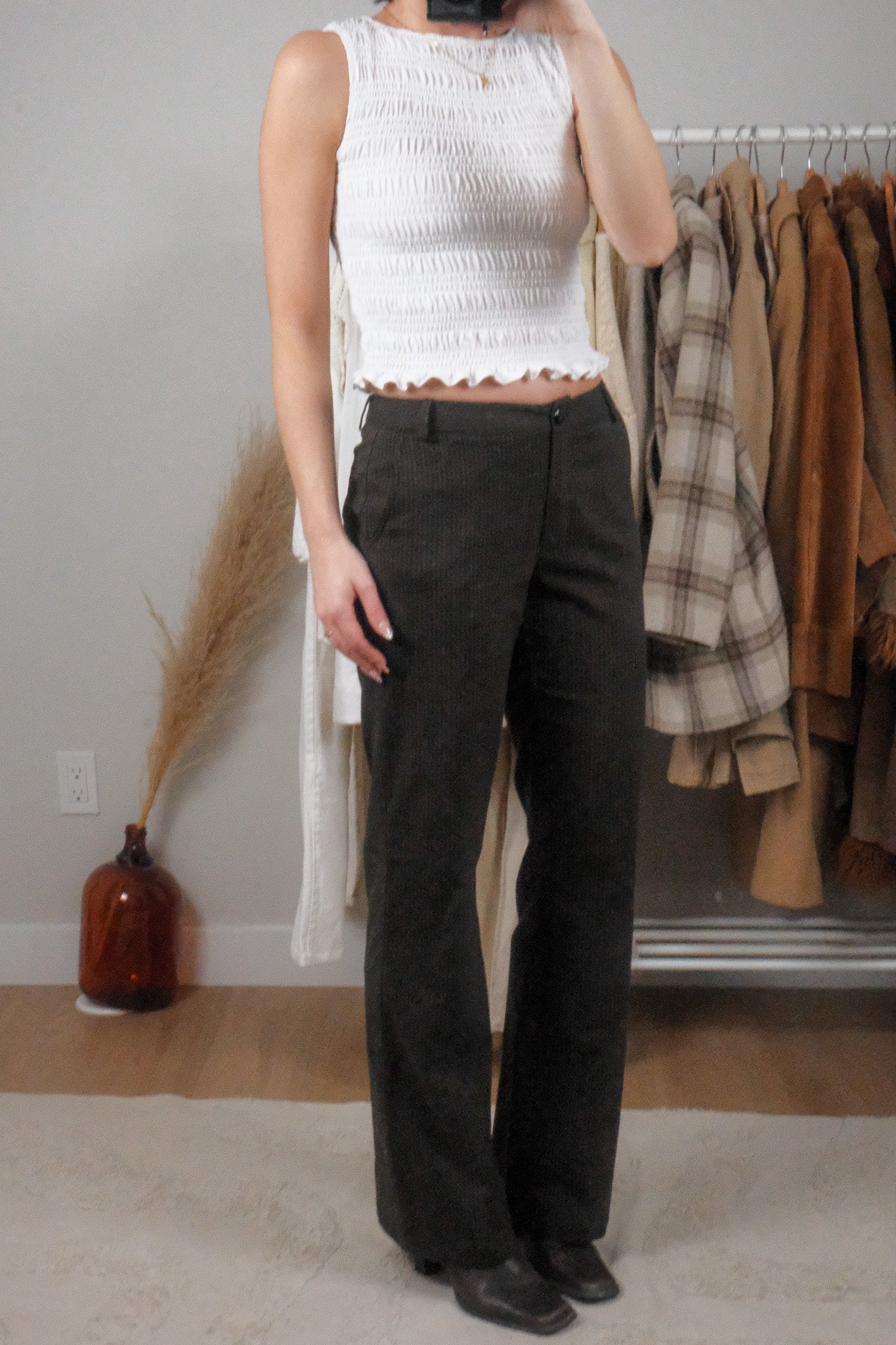 Vintage x Midrise Pinstriped Pants (2)