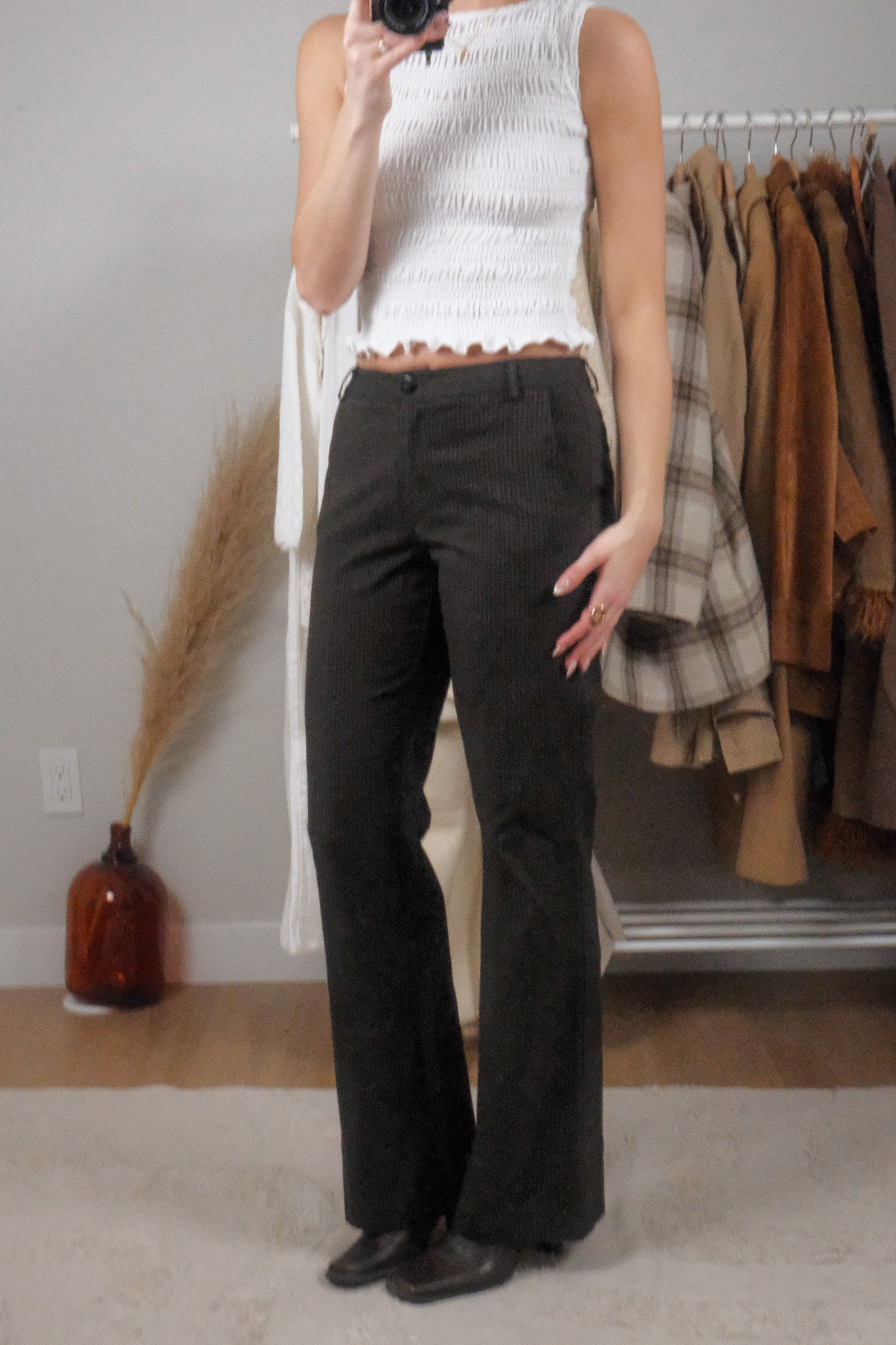 Vintage x Midrise Pinstriped Pants (2)