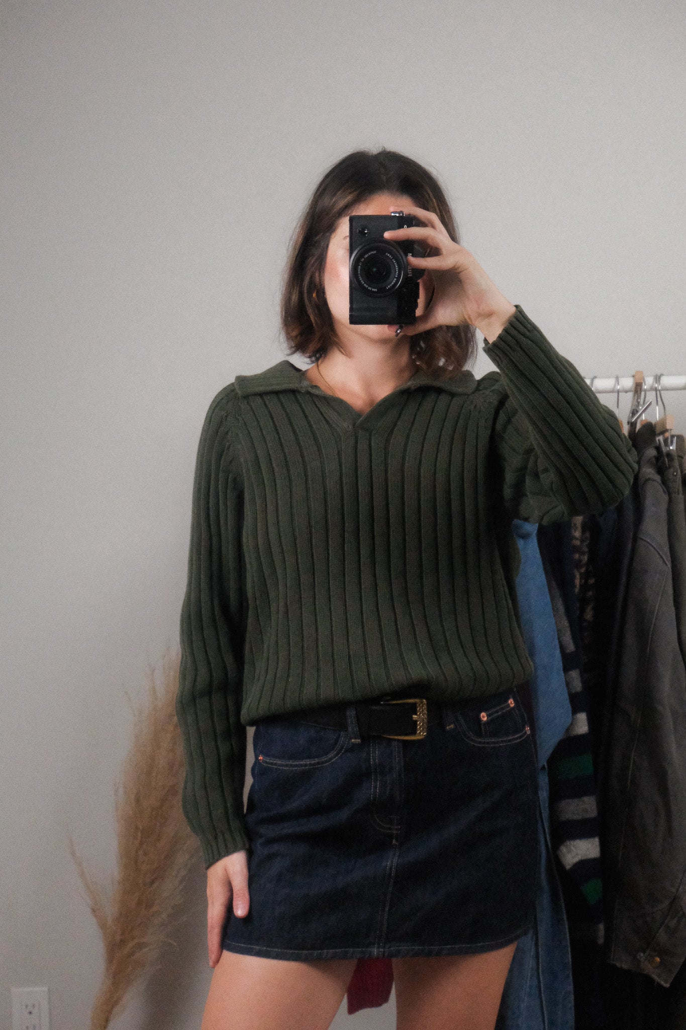 Vintage x Cotton Collared Knit (S/M)