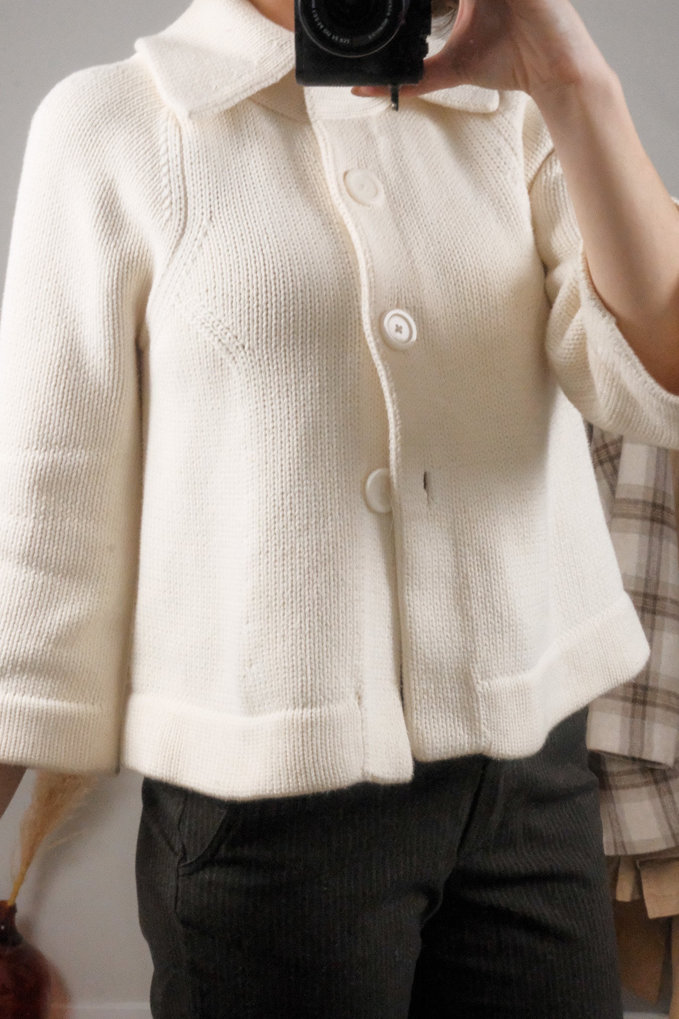 Banana Republic x Cotton Chunky 3/4 Sleeve Cardigan (S)