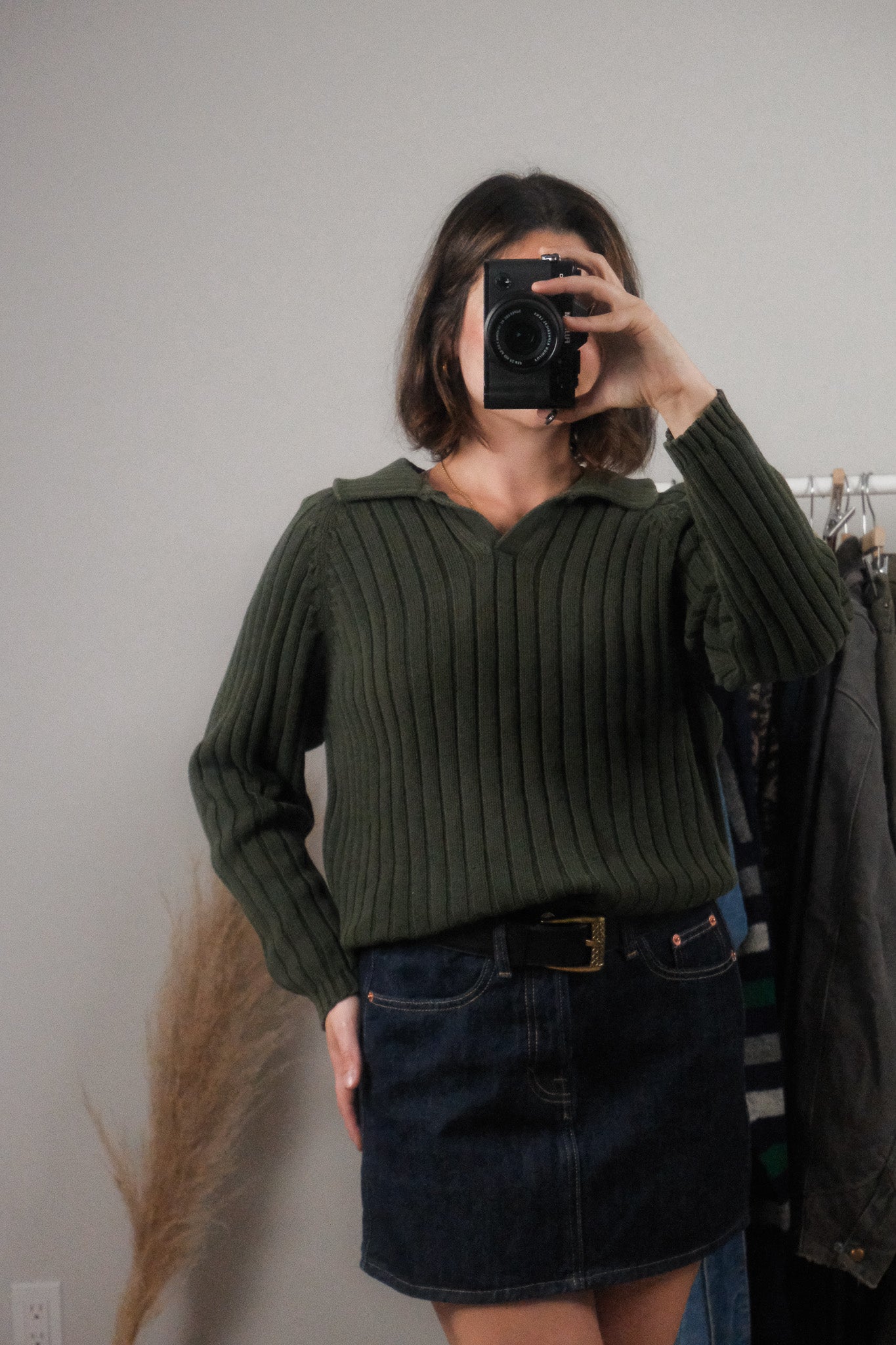 Vintage x Cotton Collared Knit (S/M)