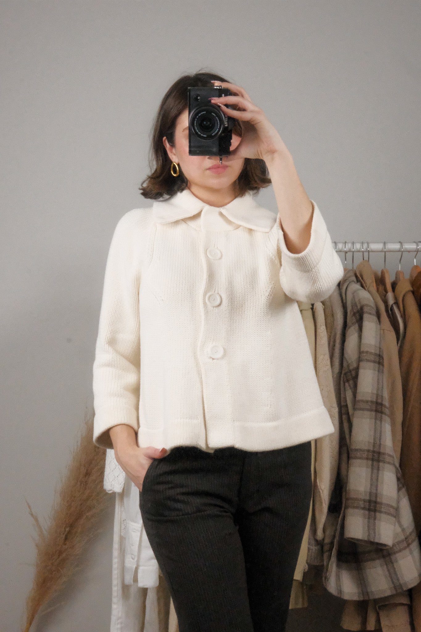 Banana Republic x Cotton Chunky 3/4 Sleeve Cardigan (S)