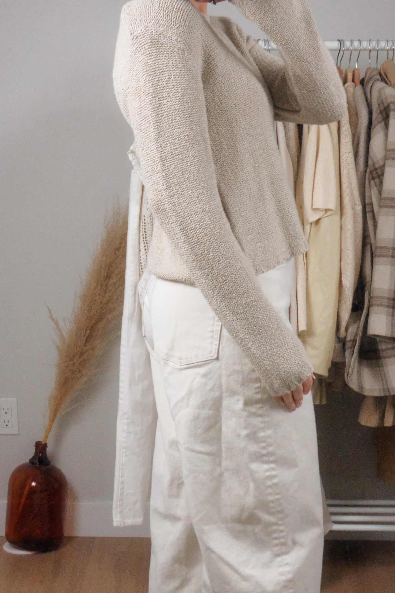 Vintage x Textured Linen Blend Knit (S/M)
