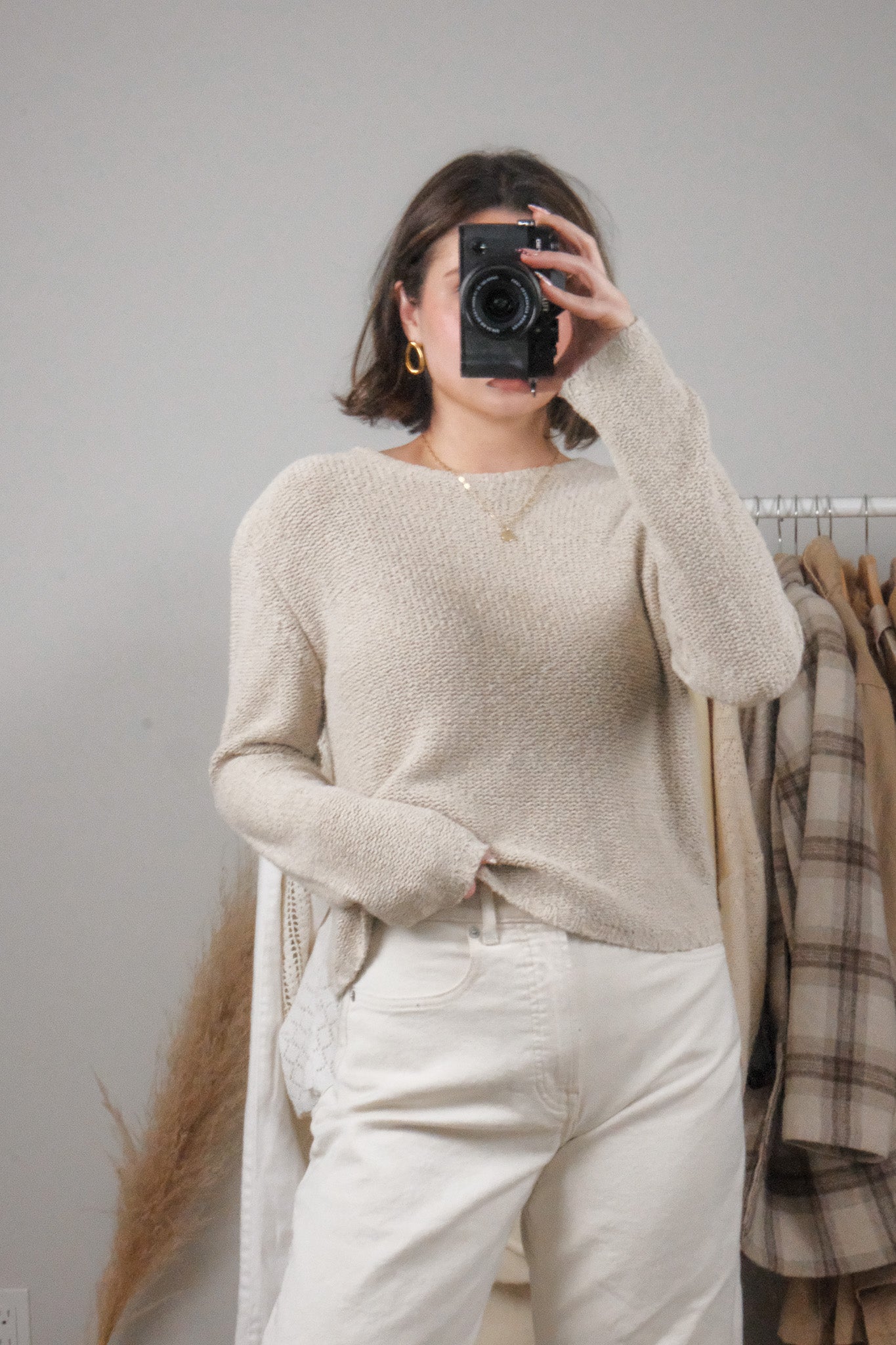 Vintage x Textured Linen Blend Knit (S/M)