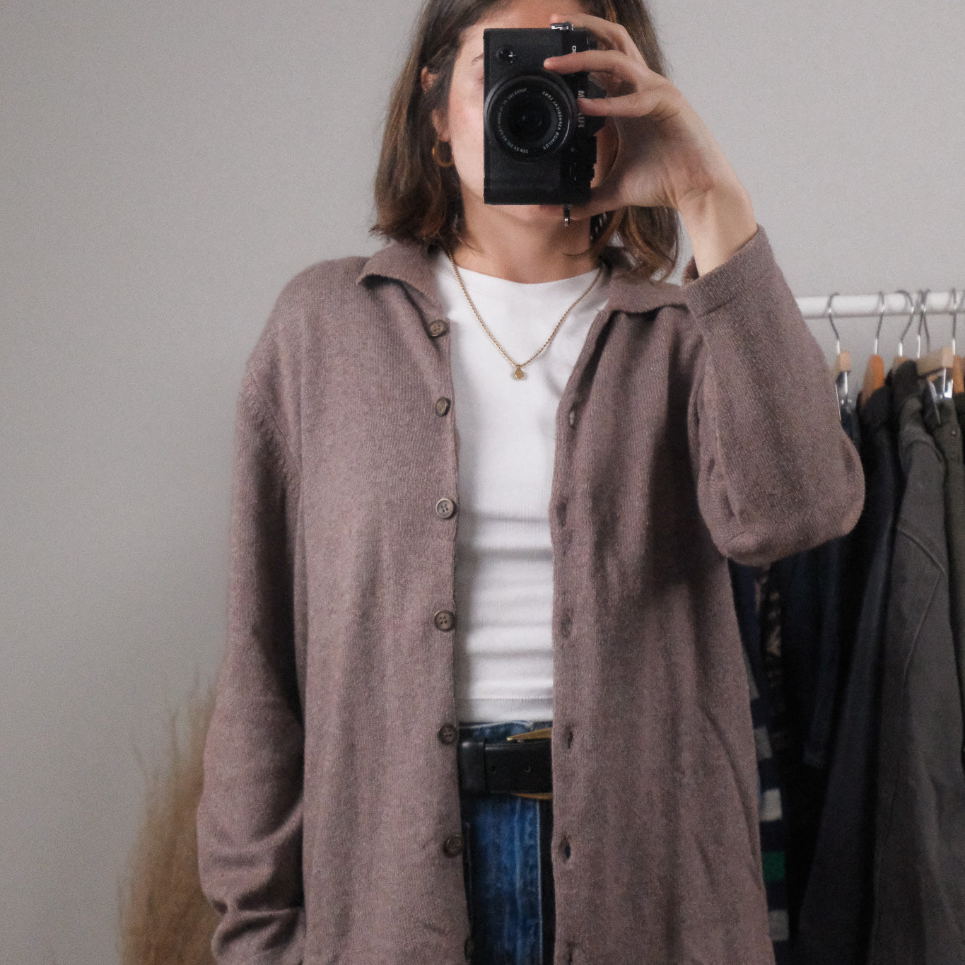 Made in Canada x Vintage x Cashmere/Angora Blend Cardigan (S/M)