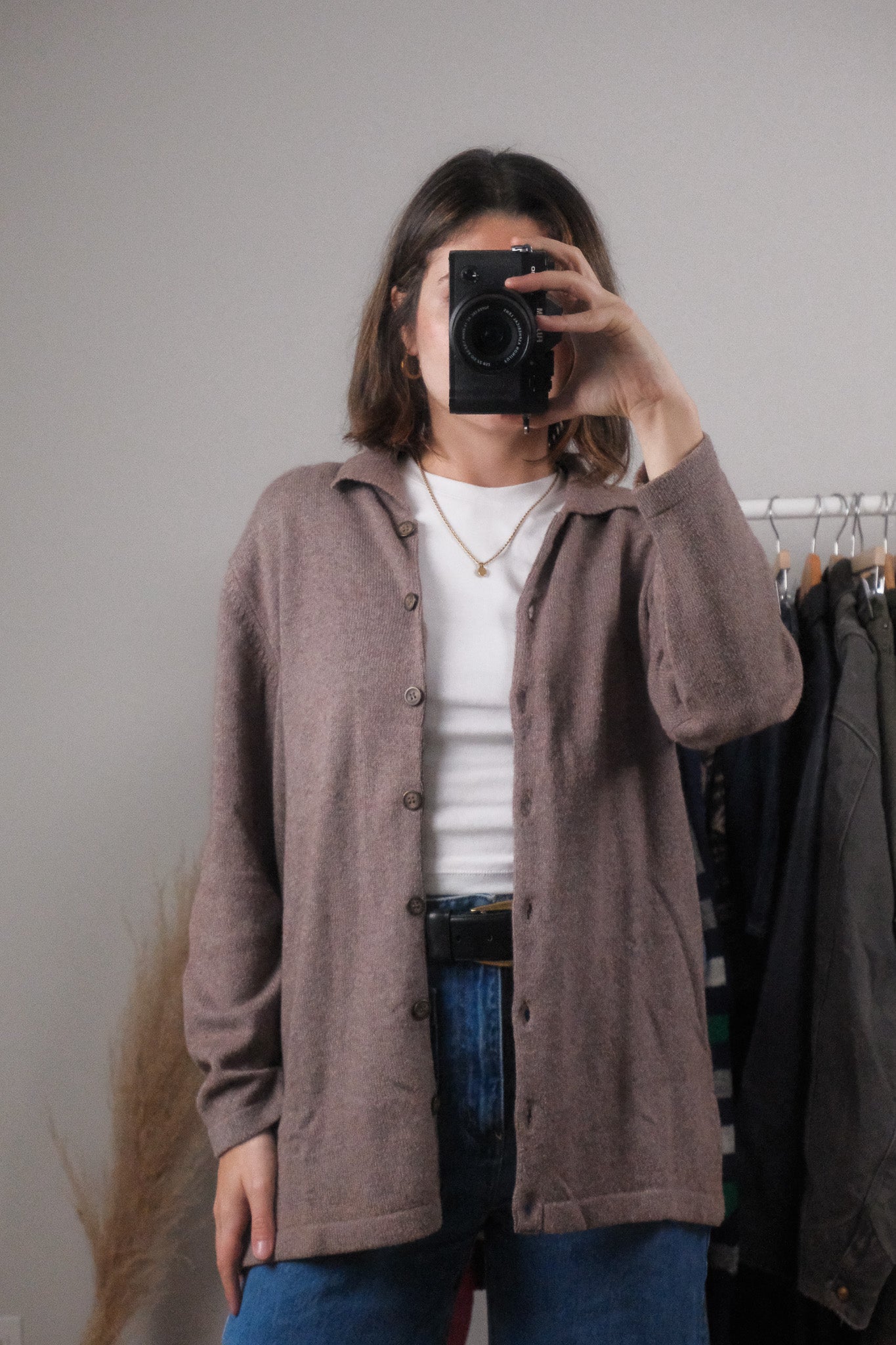 Made in Canada x Vintage x Cashmere/Angora Blend Cardigan (S/M)