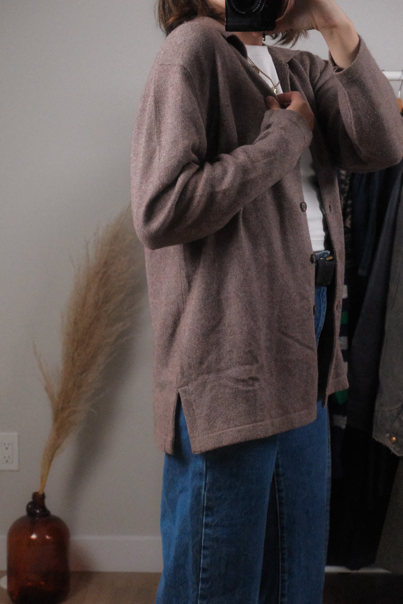 Made in Canada x Vintage x Cashmere/Angora Blend Cardigan (S/M)