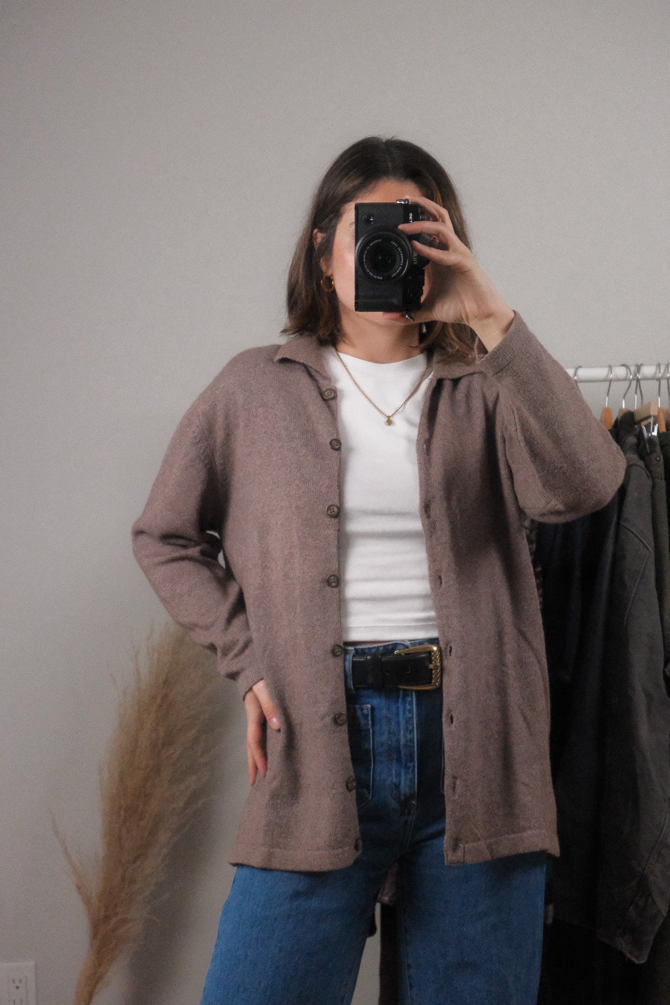 Made in Canada x Vintage x Cashmere/Angora Blend Cardigan (S/M)