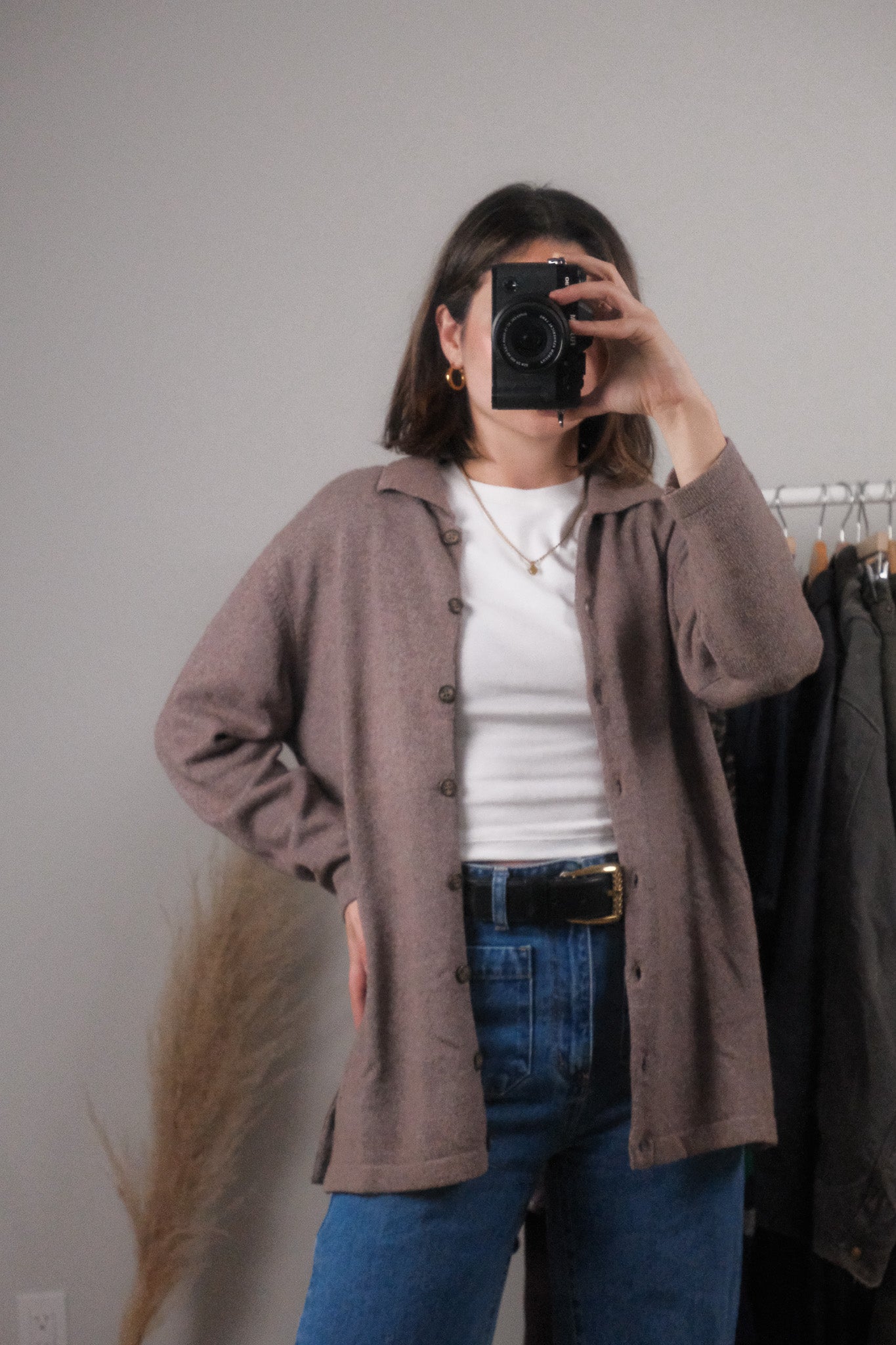 Made in Canada x Vintage x Cashmere/Angora Blend Cardigan (S/M)