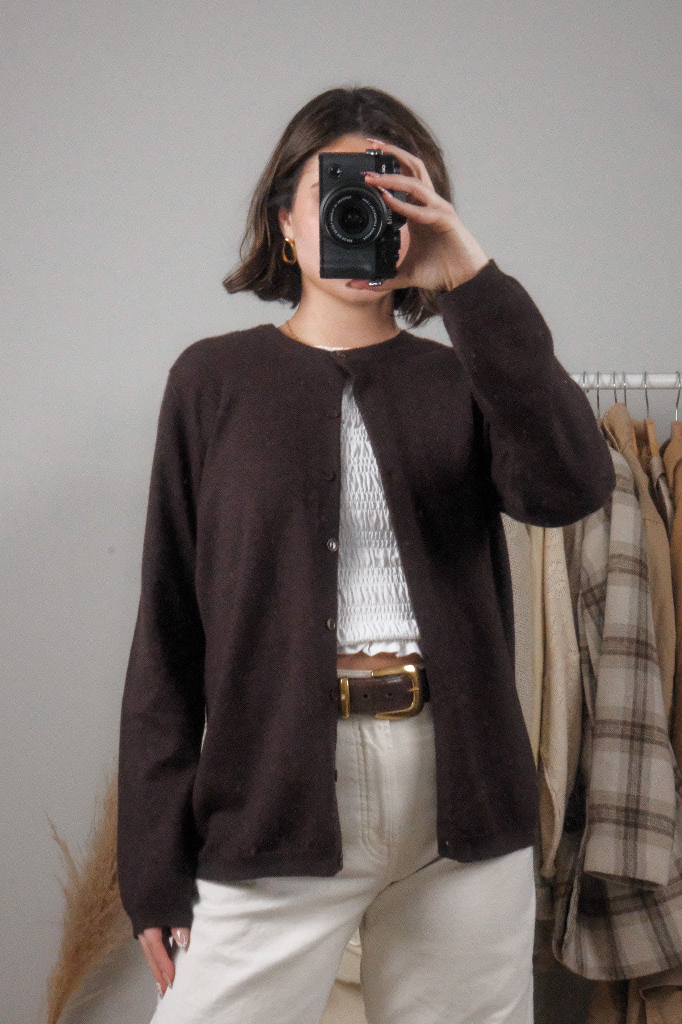 Vintage x 100% Merino Wool Cardigan (L)