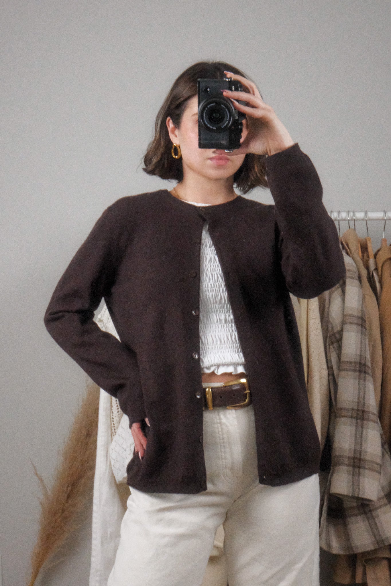 Vintage x 100% Merino Wool Cardigan (L)