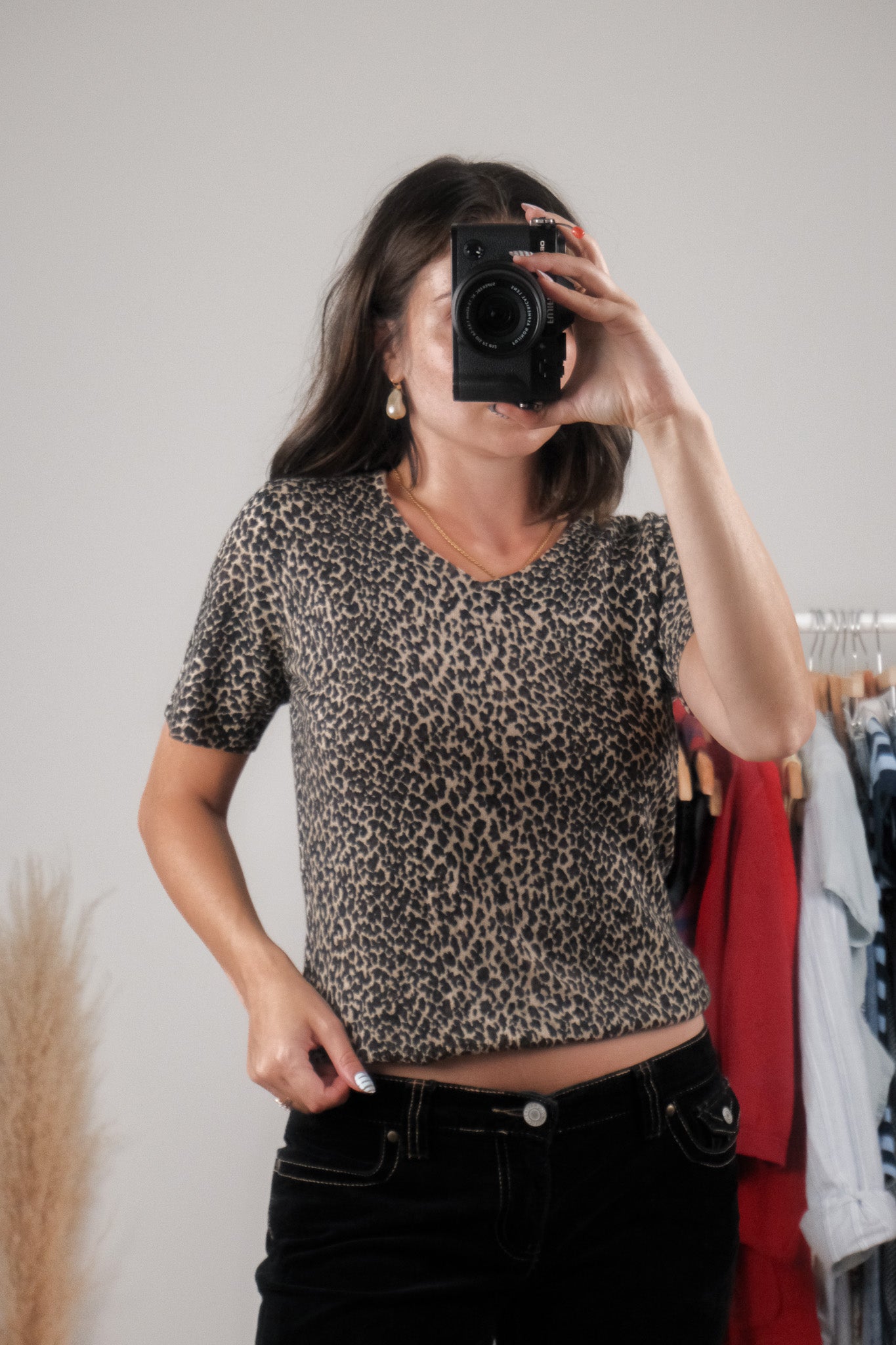 Vintage x 100% Wool Leopard Print Knit (M)