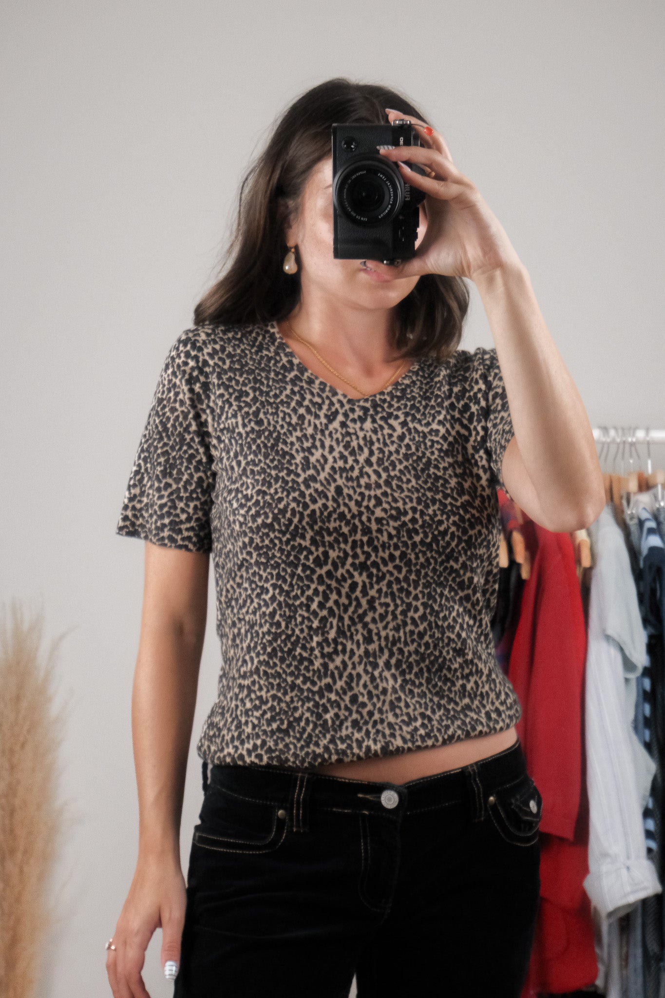 Vintage x 100% Wool Leopard Print Knit (M)