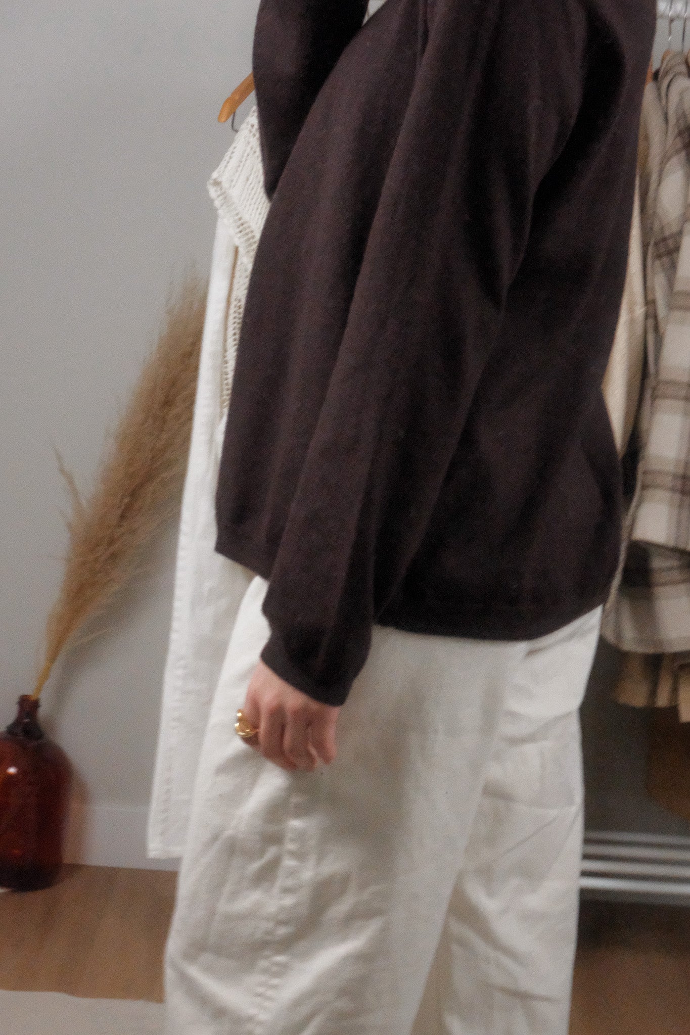 Vintage x 100% Merino Wool Cardigan (L)