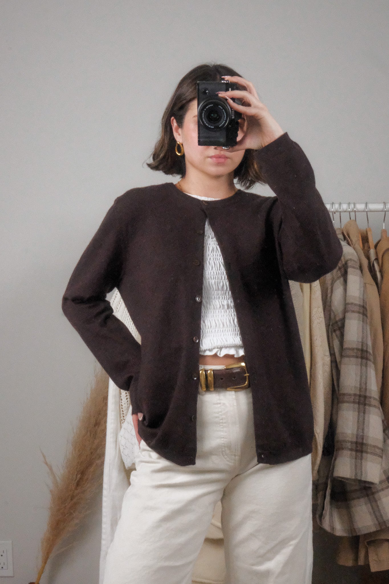 Vintage x 100% Merino Wool Cardigan (L)