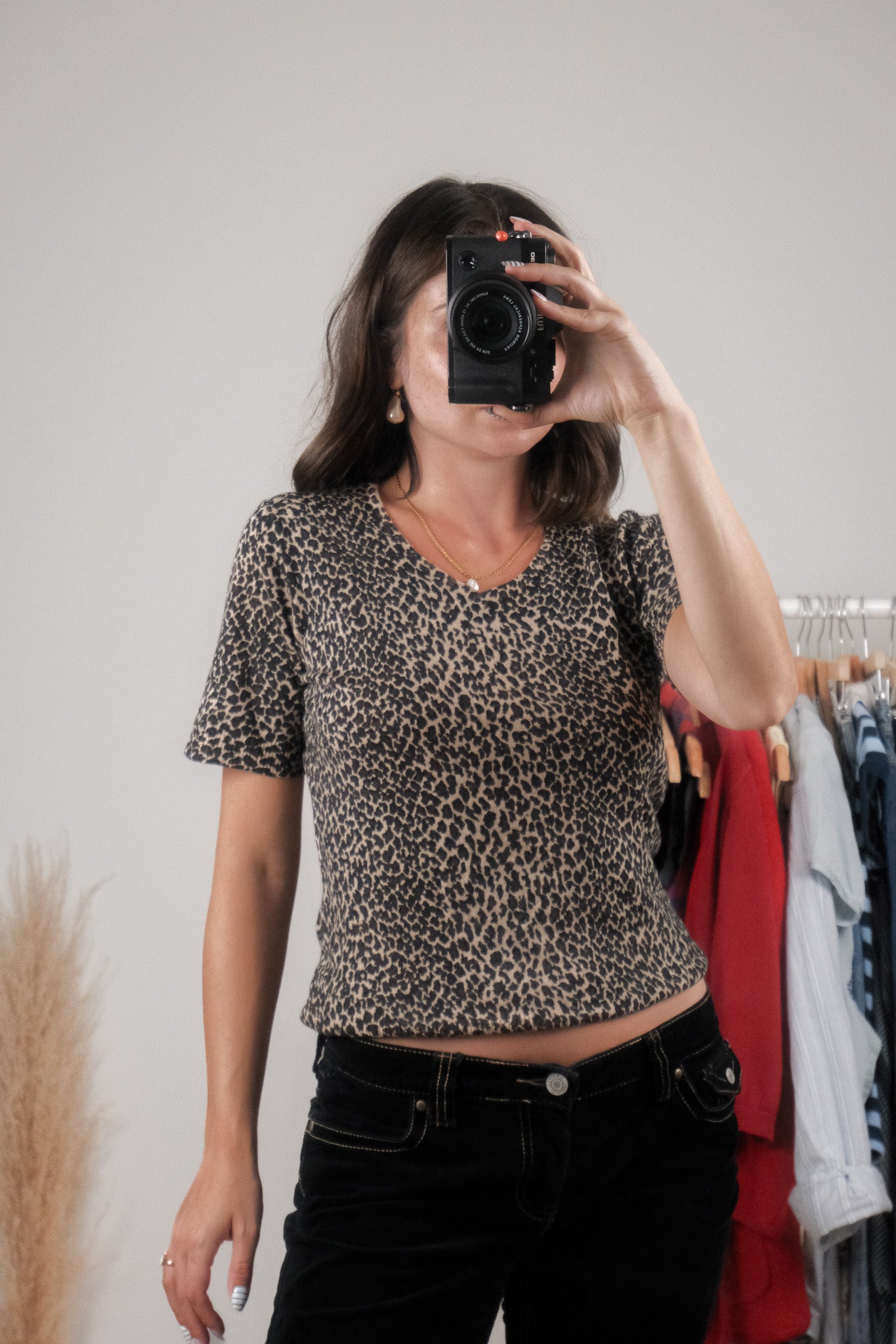 Vintage x 100% Wool Leopard Print Knit (M)