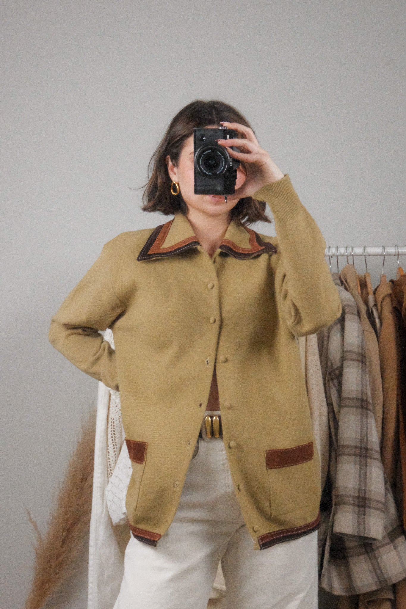 Made in Korea x Vintage x 70s Collared Cardigan (S)