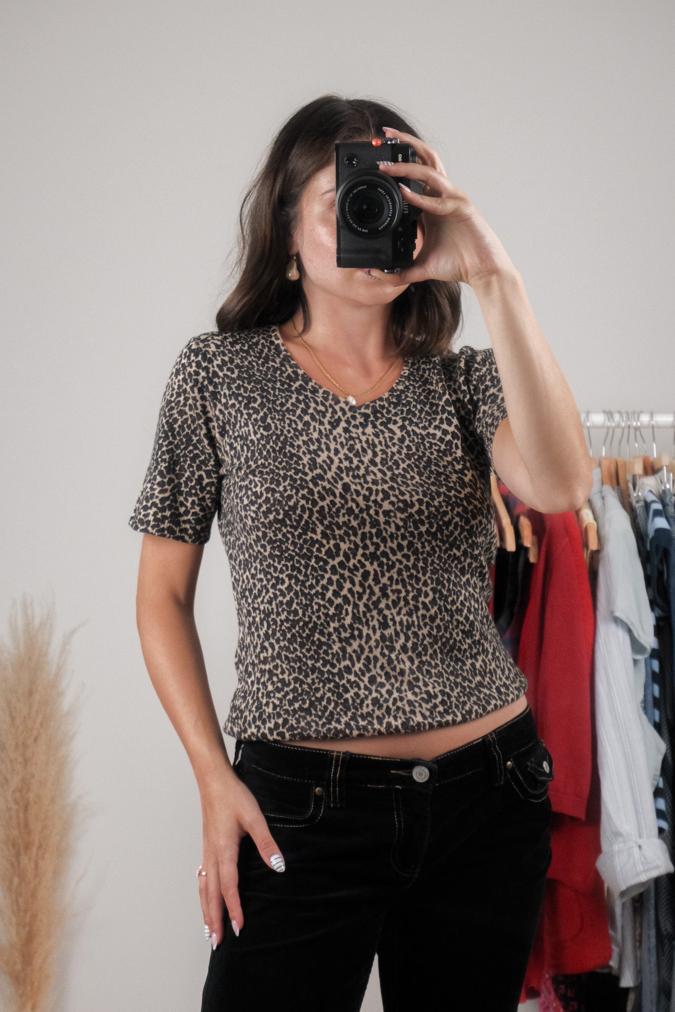 Vintage x 100% Wool Leopard Print Knit (M)