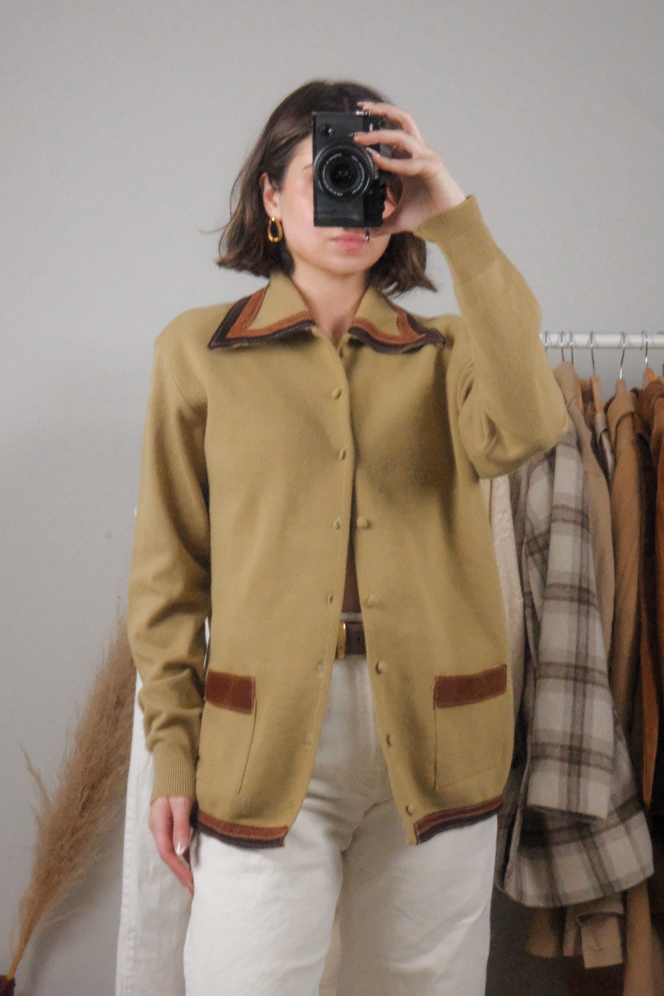Made in Korea x Vintage x 70s Collared Cardigan (S)